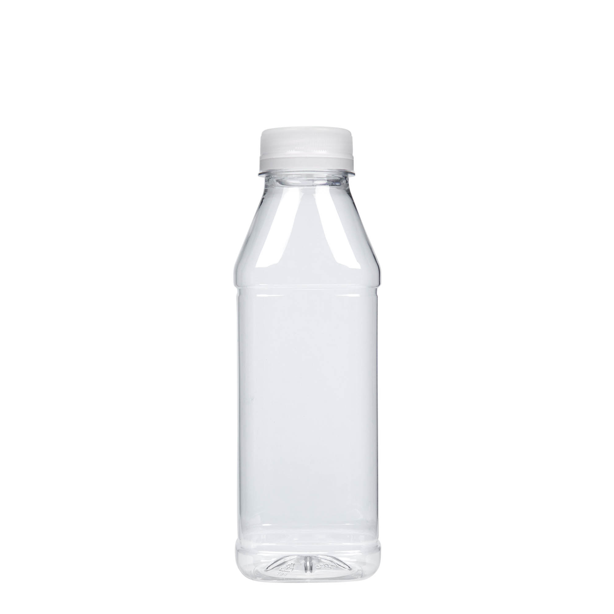 500 ml PET-flaske 'Milk and Juice Carré', firkantet, plastik, åbning: 38 mm