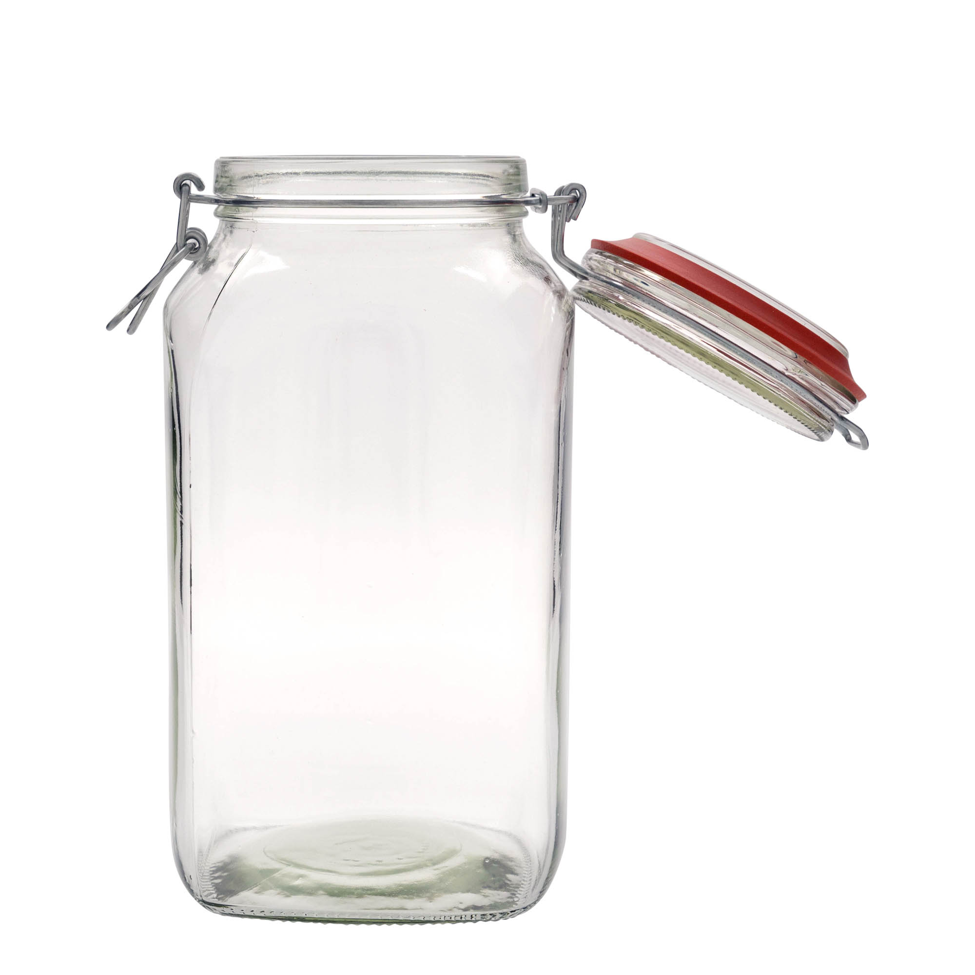 2.590 ml patentglas, firkantet, åbning: patentlukning