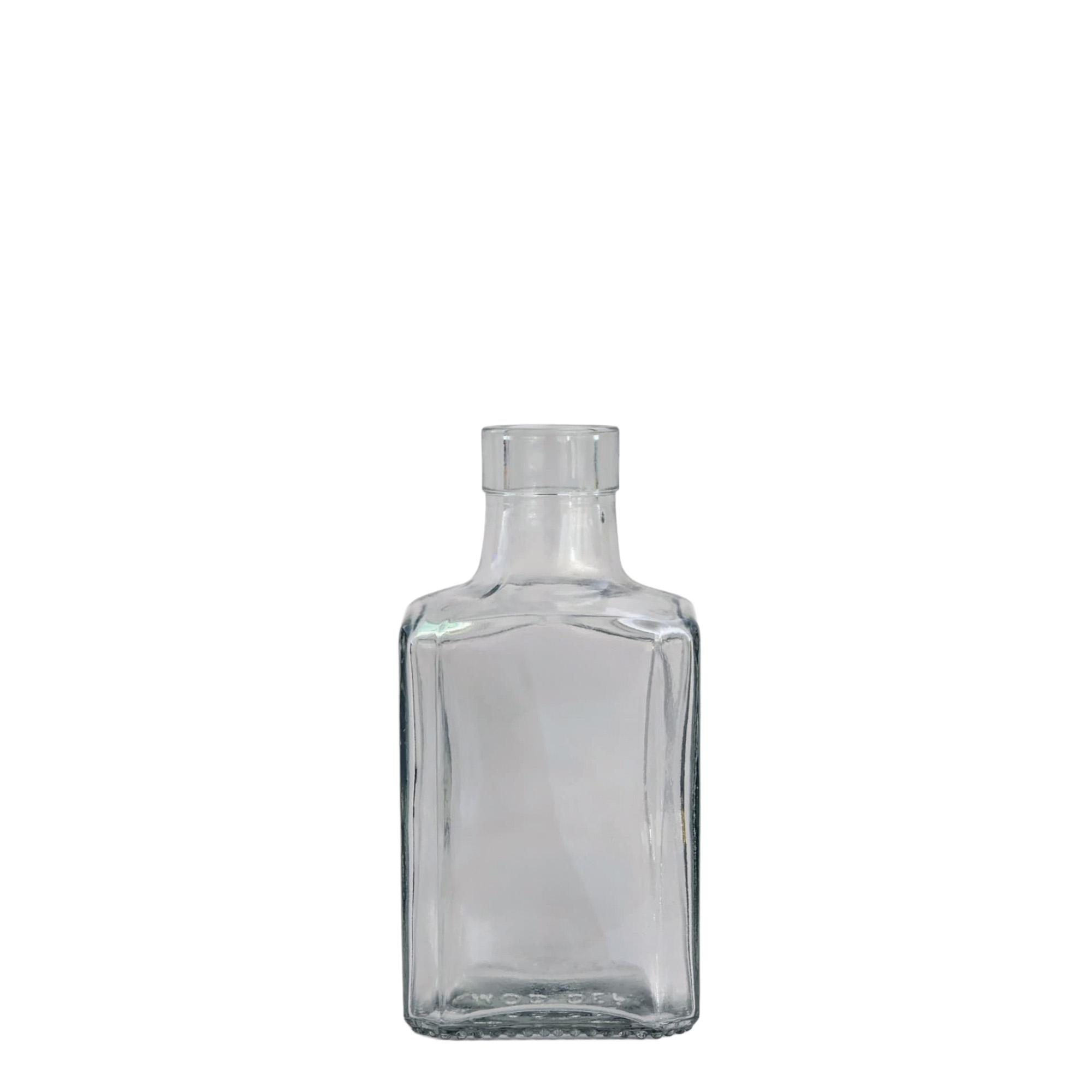 250 ml glasflaske 'Decanter Quadro Oberband', firkantet, åbning: kork