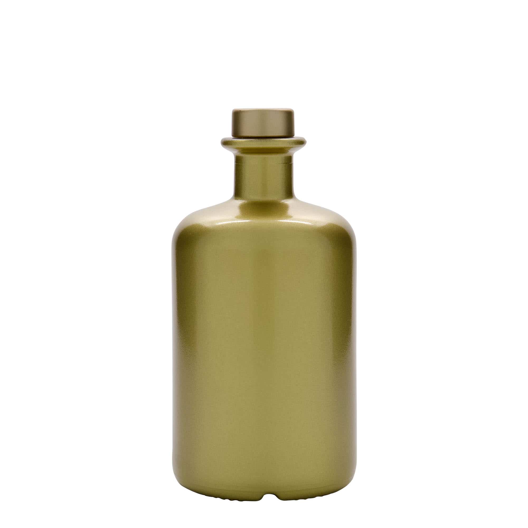 500 ml glasflaske apoteker, guld, åbning: Kork