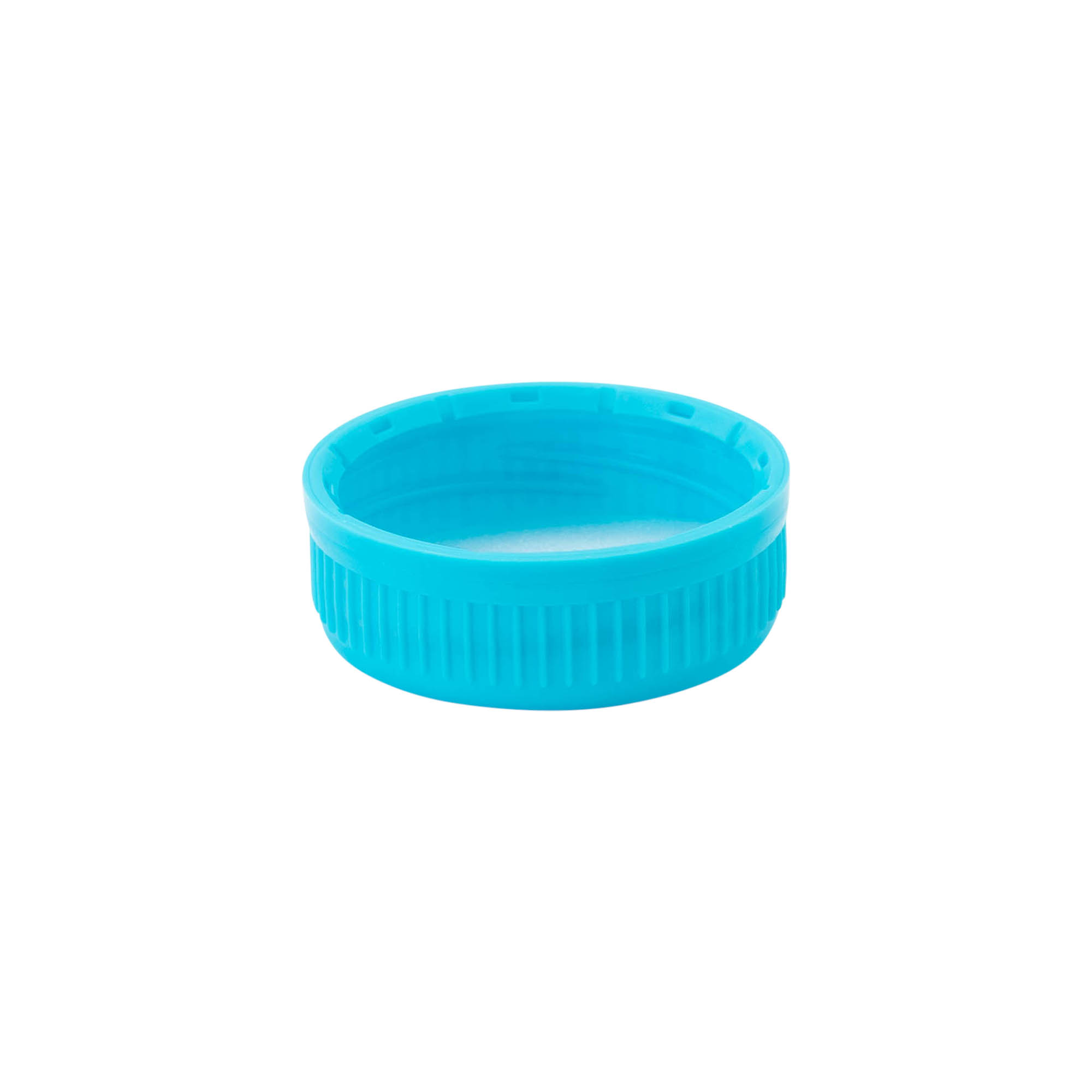 Skruelåg 40 mm, PE-plast, lyseblå