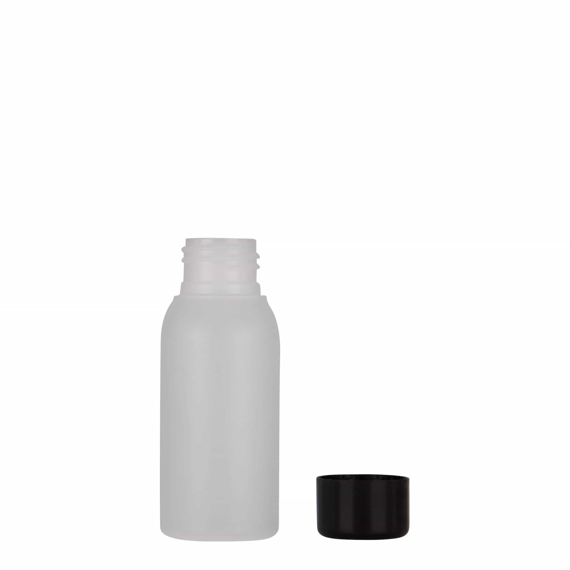 50 ml plastflaske »Tuffy«, HDPE, natur, åbning: 24/410