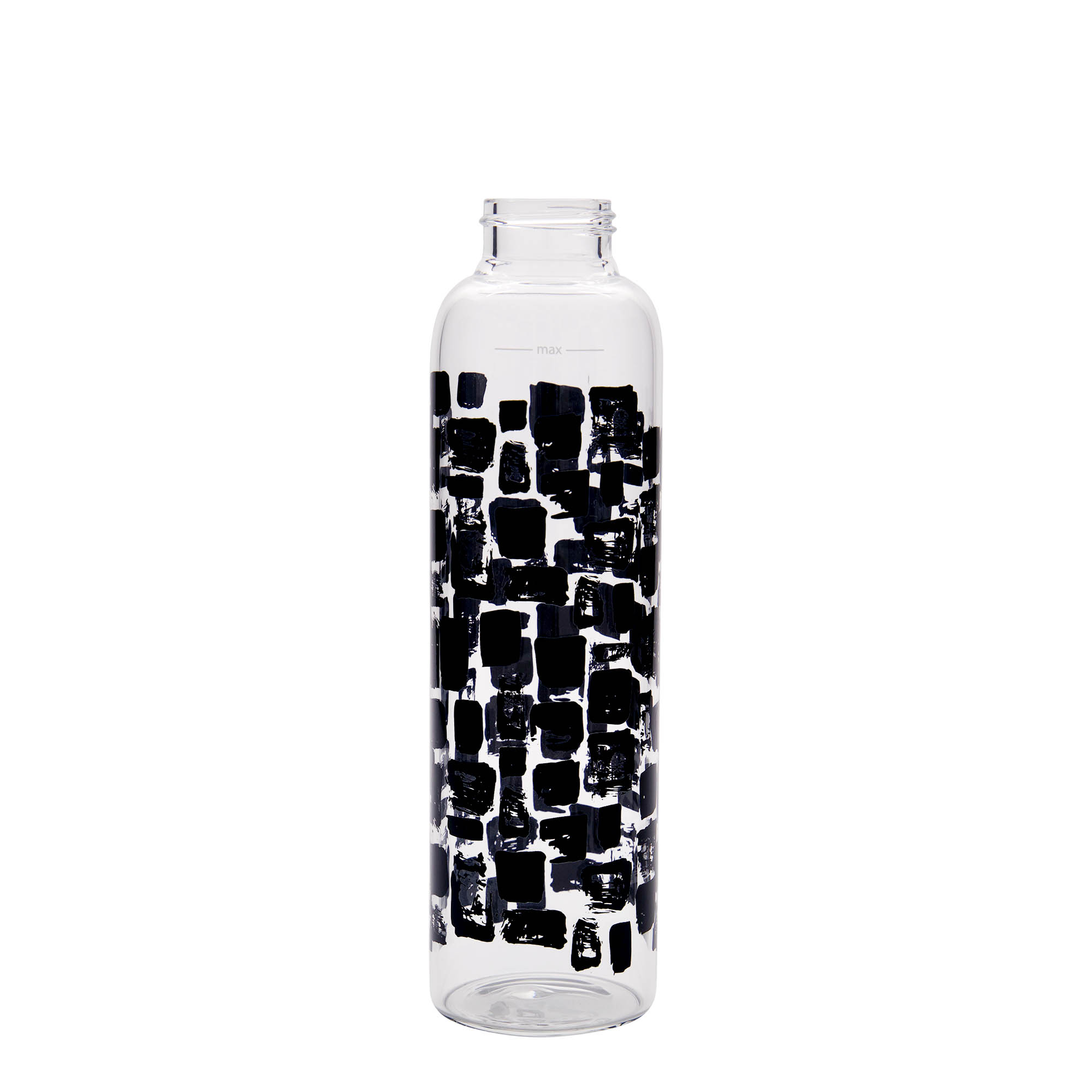 500 ml drikkeflaske »Perseus - Sorte rektangler«, åbning: skruelåg