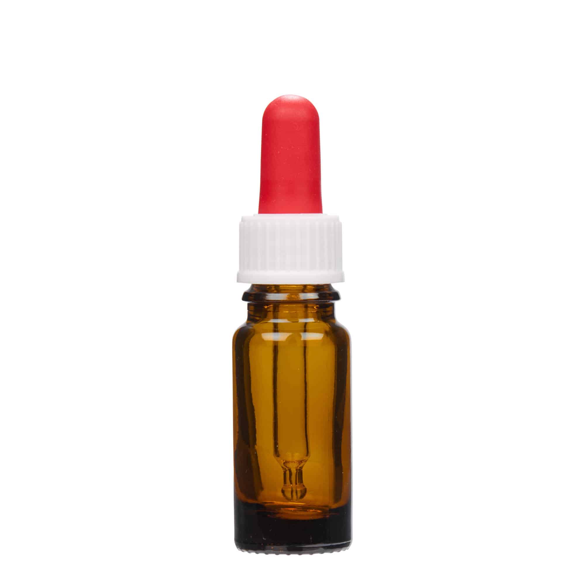 10 ml pipetteflaske medicin, glas, brun, munding: DIN 18