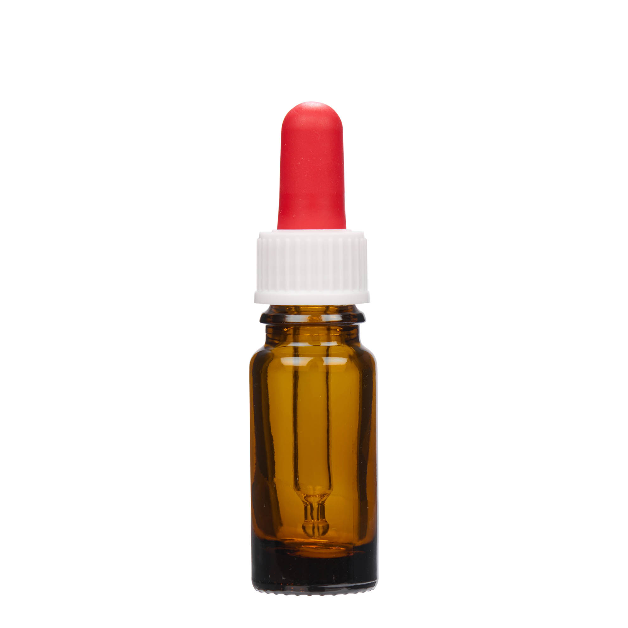 10 ml pipetteflaske medicin, glas, brun, munding: DIN 18