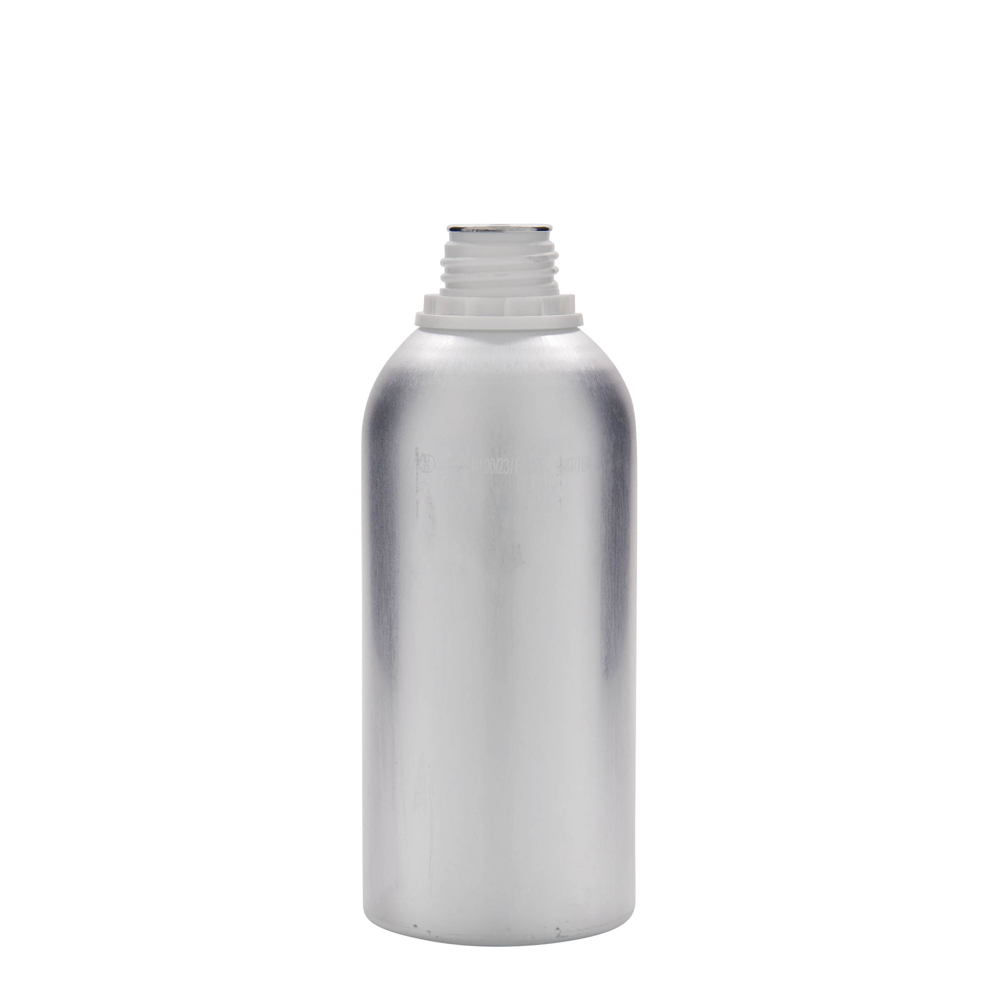 625 ml aluminiumsflaske, metal, sølv, åbning: DIN 32