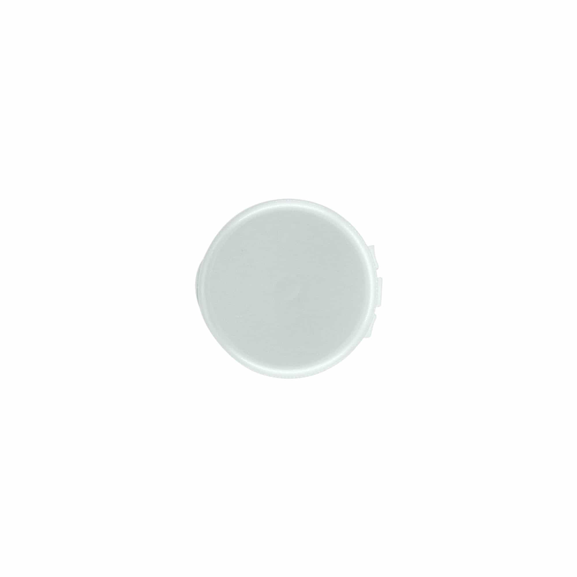 Skruelåg med klapled, PP-plast, sølv, til åbning: 24/410 Skruelåg med klapled, PP-plast, sølv, til åbning: 24/410