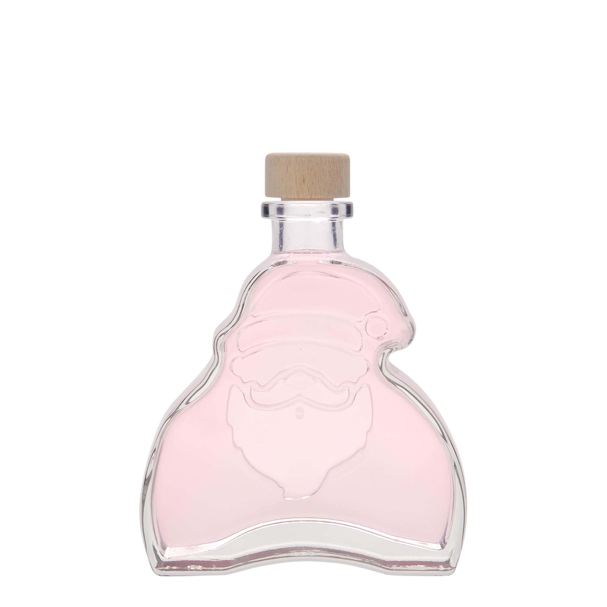 200 ml glasflaske 'Santa Claus', åbning: Kork