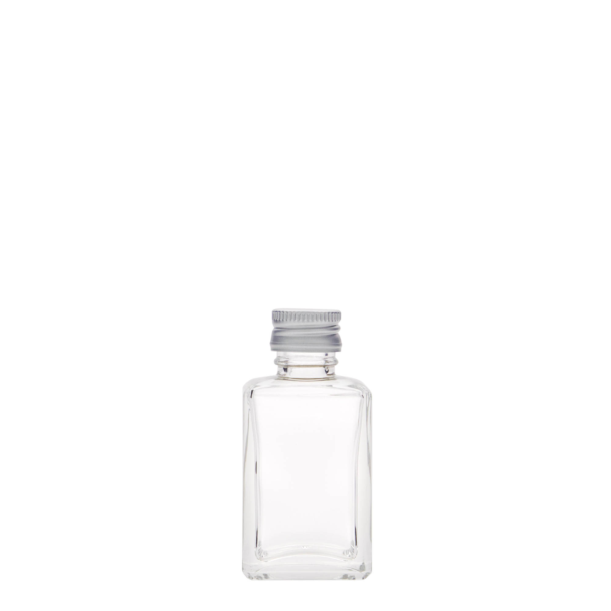 30 ml glasflaske 'Tamme', firkantet, åbning: PP 18