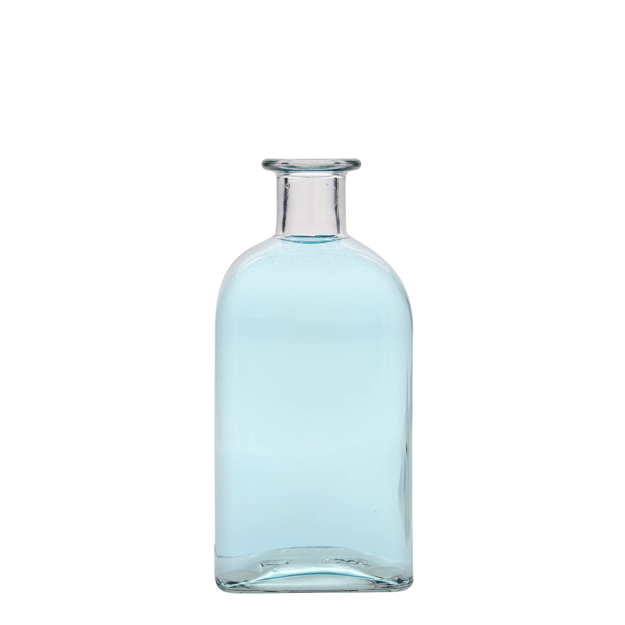 500 ml glasflaske Apotheker Carré, firkantet, åbning: kork