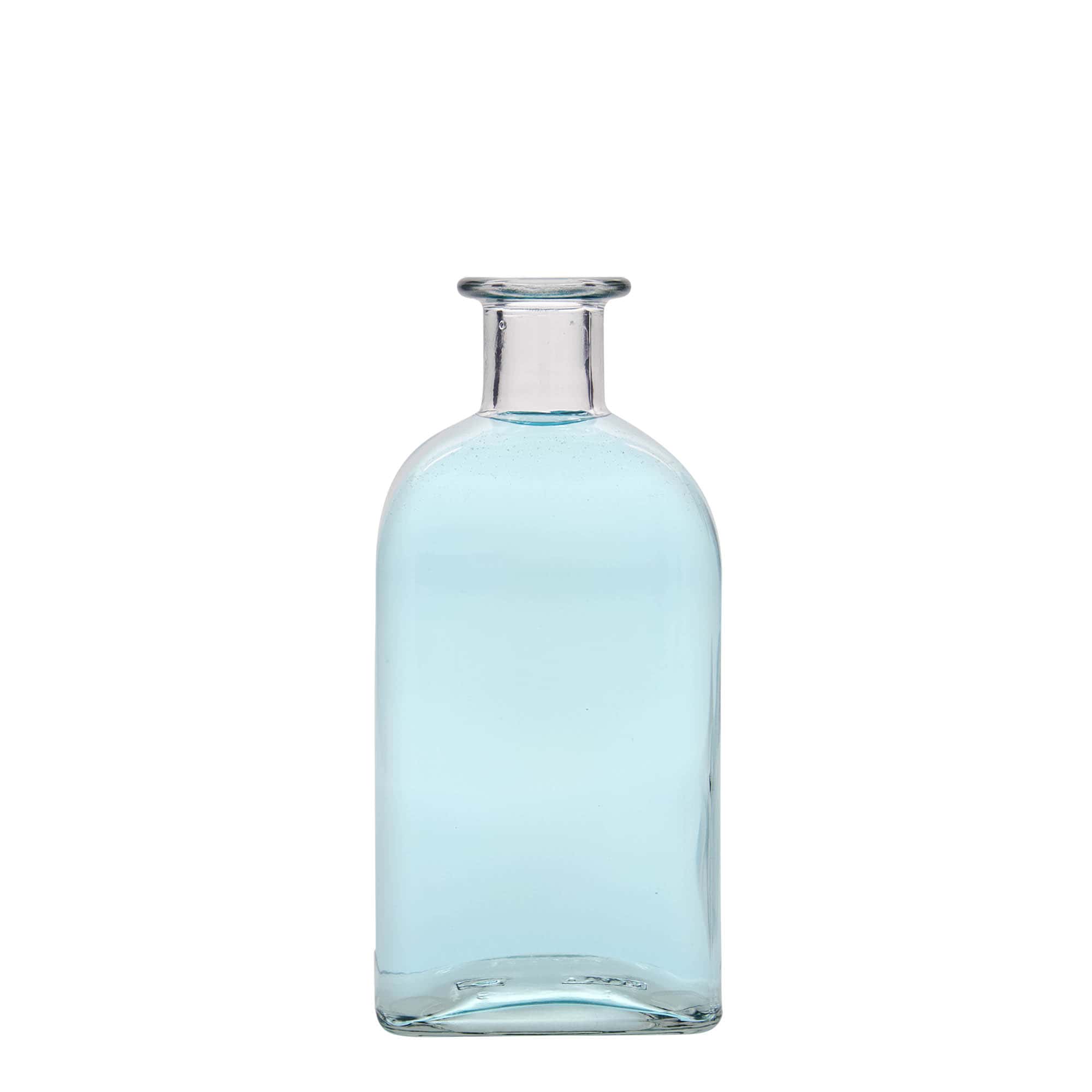 500 ml glasflaske Apotheker Carré, firkantet, åbning: kork