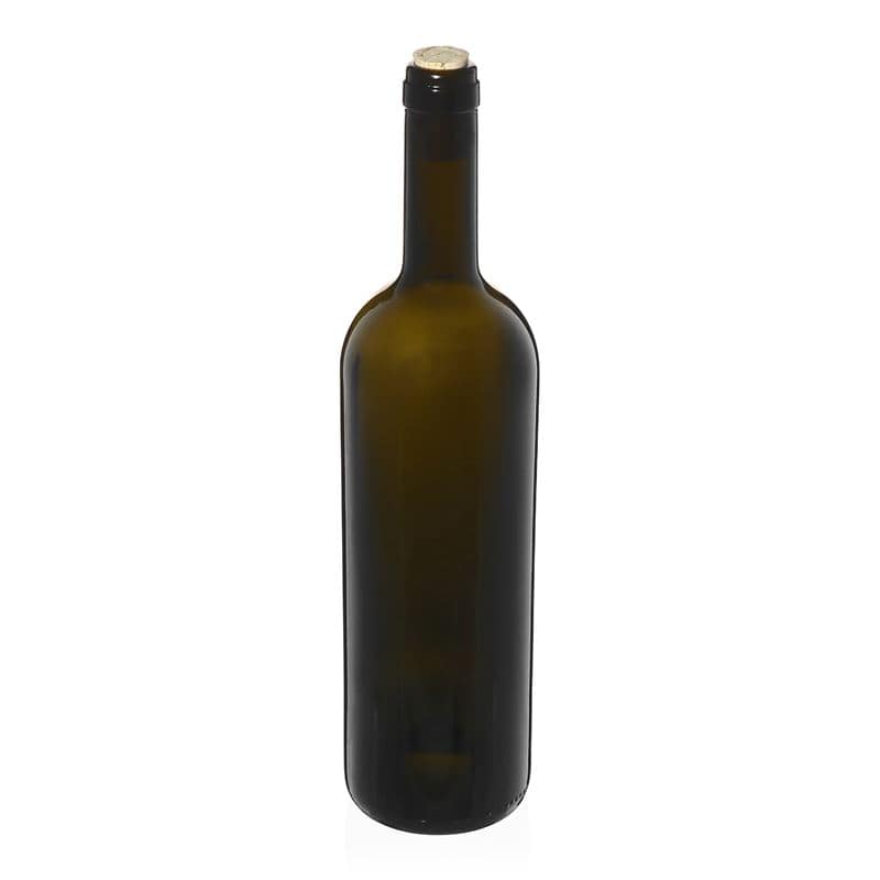 750 ml vinflaske 'Golia', antikgrøn, åbning: Kork