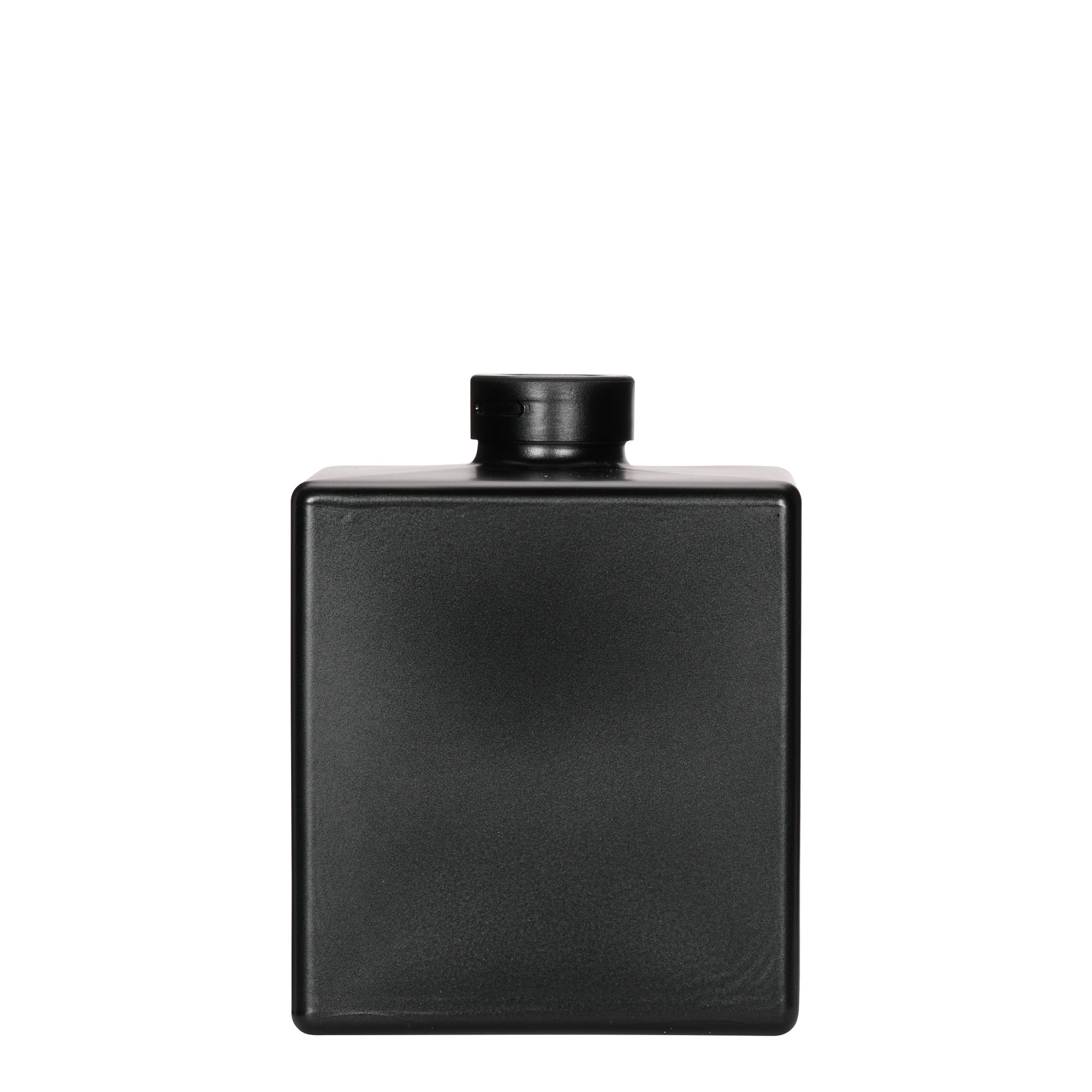 500 ml glasflaske 'Cube', firkantet, sort, åbning: kork 500 ml glasflaske 'Cube', firkantet, sort, åbning: kork