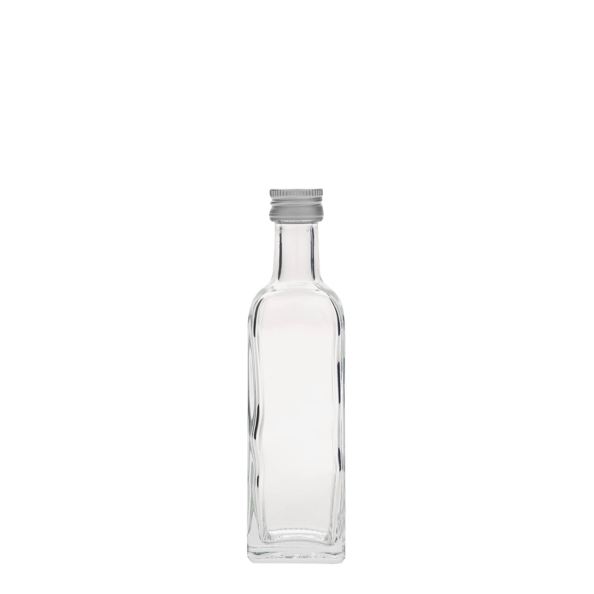 60 ml glasflaske 'Marasca', firkantet, åbning: PP 18 60 ml glasflaske 'Marasca', firkantet, åbning: PP 18