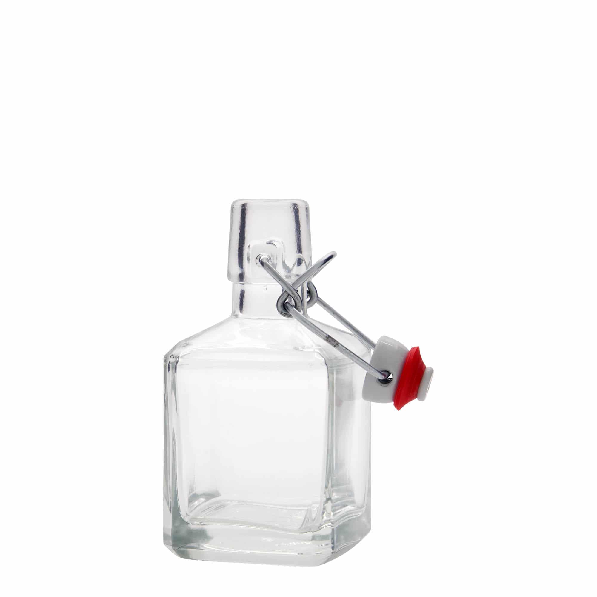 200 ml glasflaske 'Kubica', firkantet, åbning: patentprop