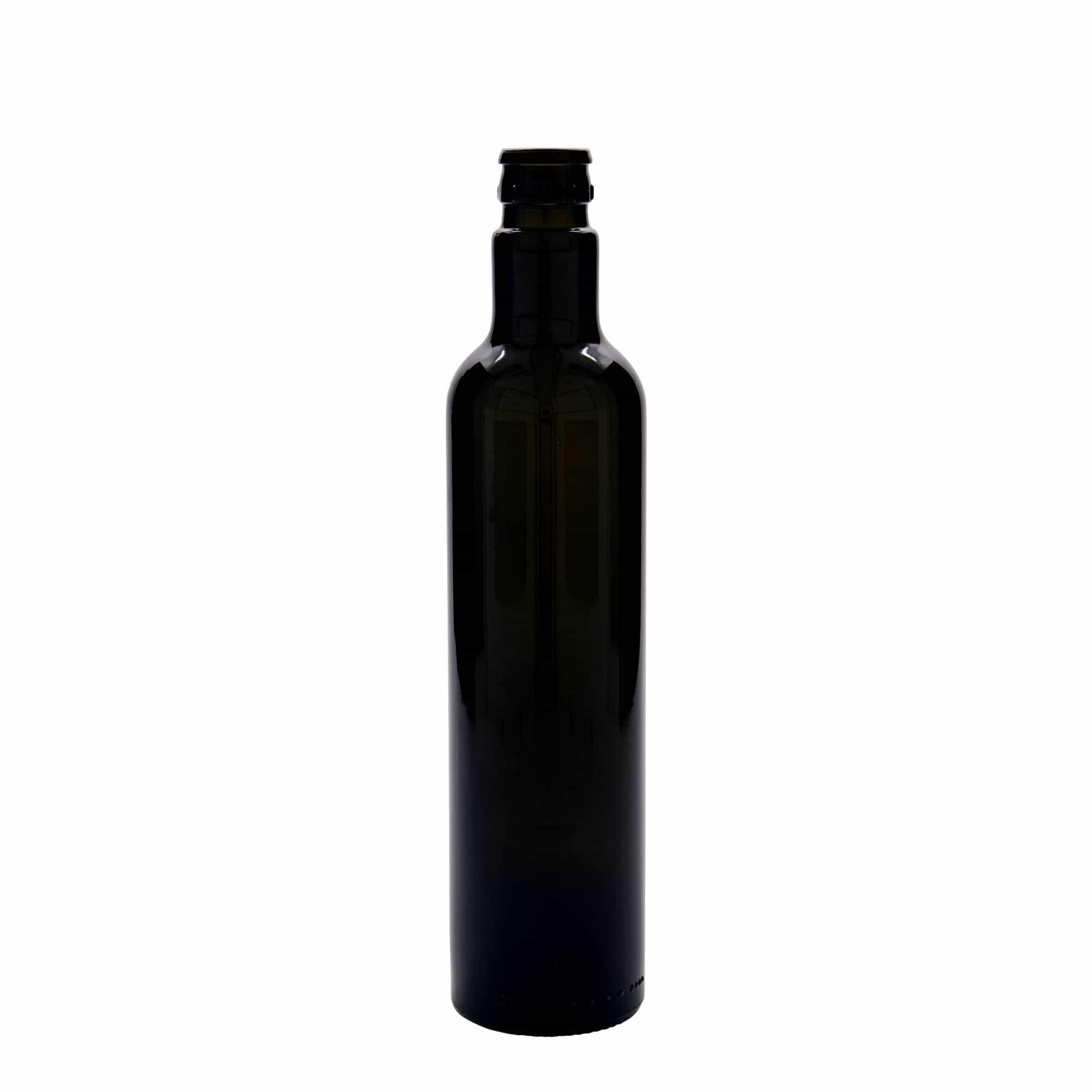 500 ml eddike-/olieflaske 'Willy New', glas, antikgrøn, åbning: DOP