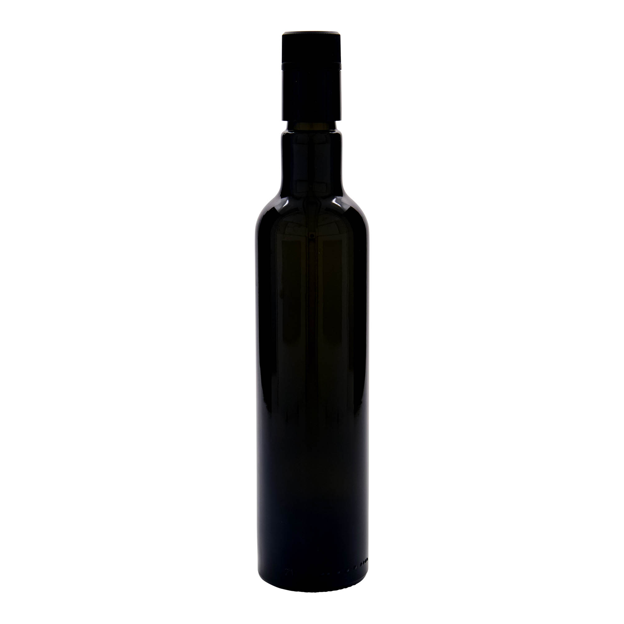 500 ml eddike-/olieflaske 'Willy New', glas, antikgrøn, munding: DOP