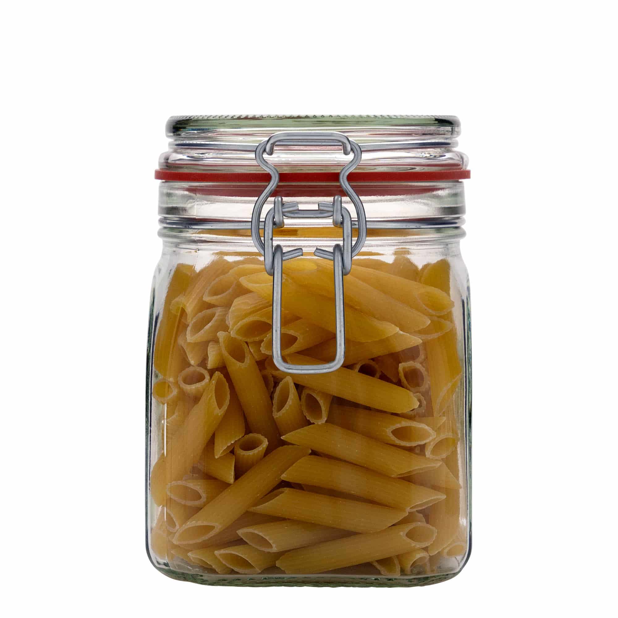 900 ml patentglas, kvadratisk, åbning: Patentlåg