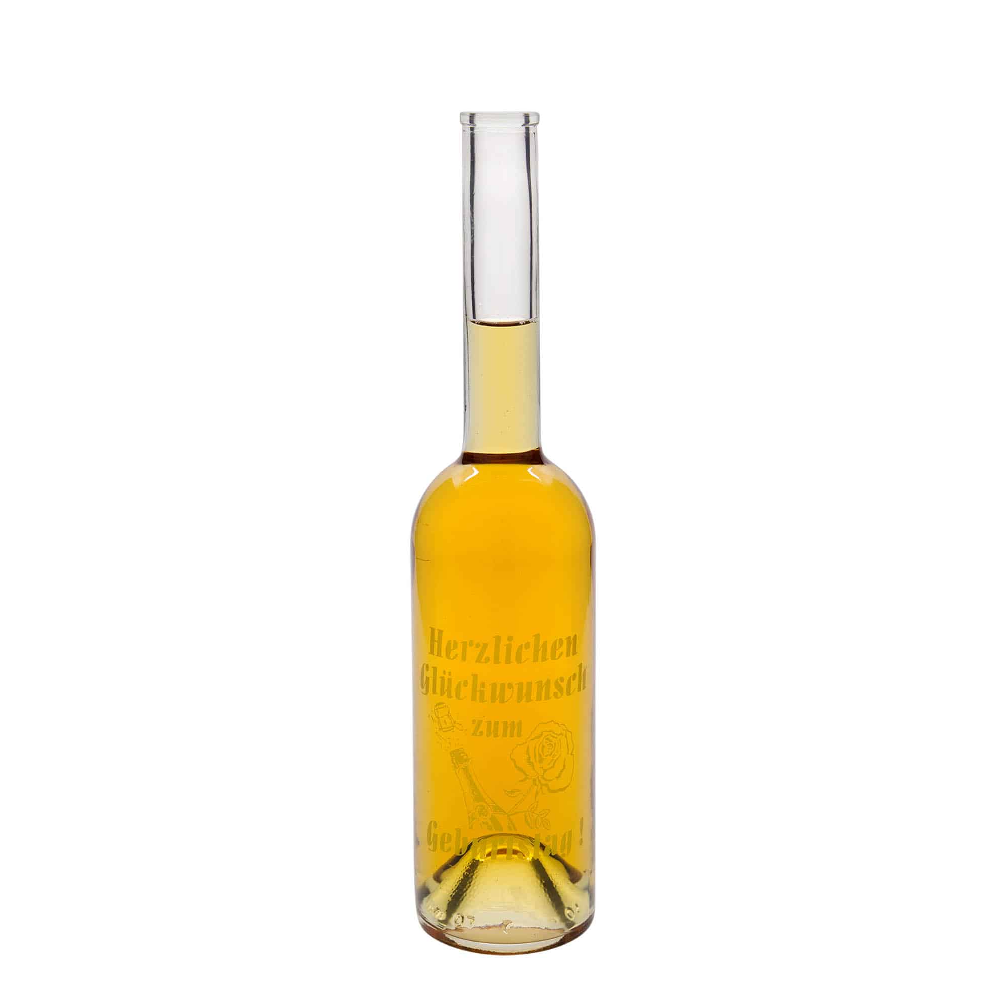 500 ml glasflaske 'Opera', motiv: Apple, åbning: Kork