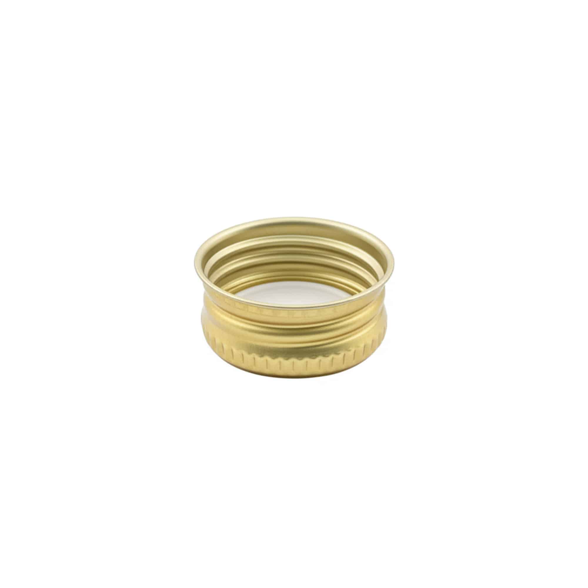 Skruelåg, metal, guld, til åbning: PP 28