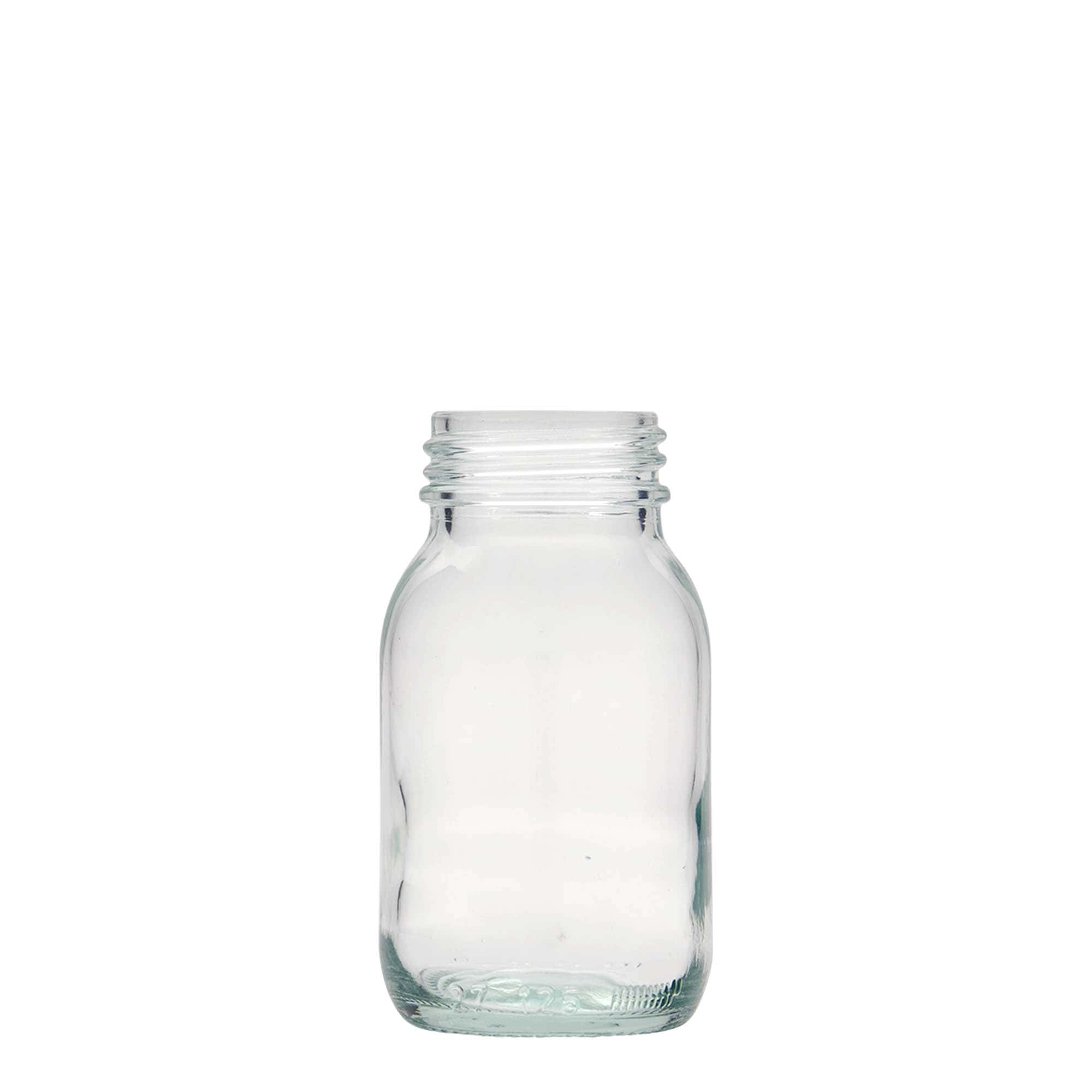 125 ml bredhalsglas, åbning: DIN 40 125 ml bredhalsglas, åbning: DIN 40