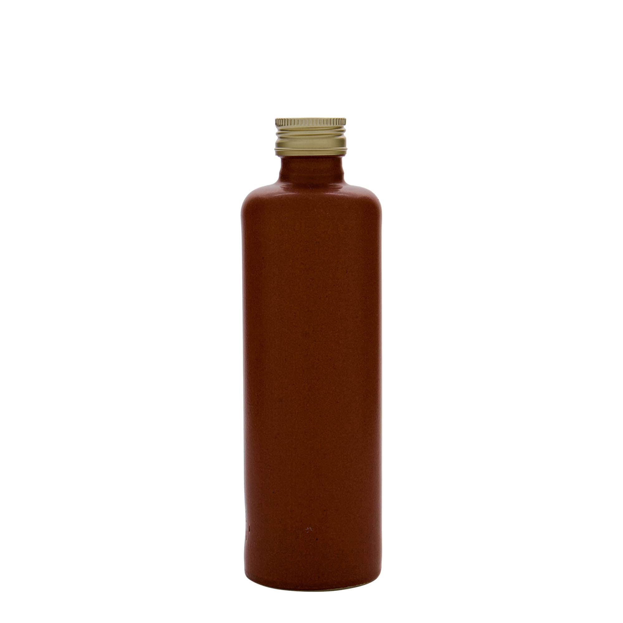 350 ml krukke af stentøj, rødbrun, åbning: PP 31,5