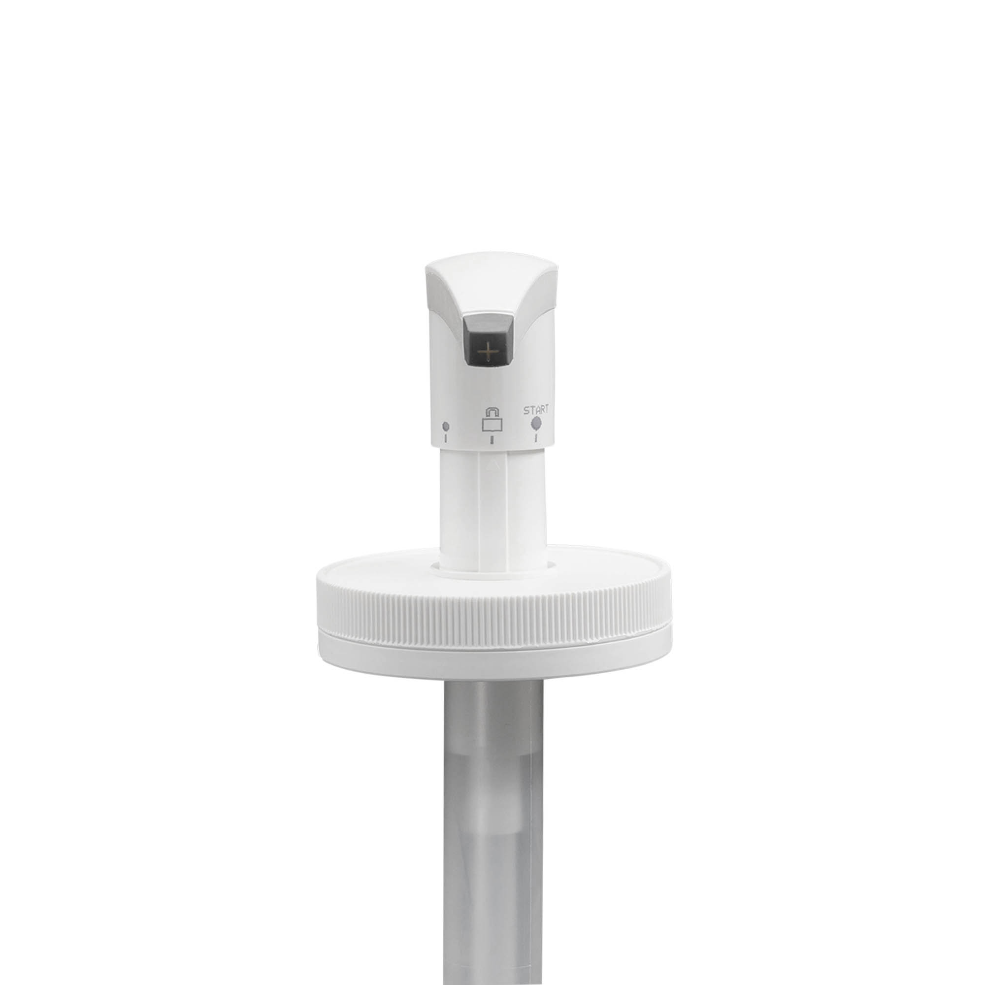 Dispenserpumpe til 655 ml 'Securibox', PE-plast, hvid, til åbning: skruelåg Dispenserpumpe til 655 ml 'Securibox', PE-plast, hvid, til åbning: skruelåg