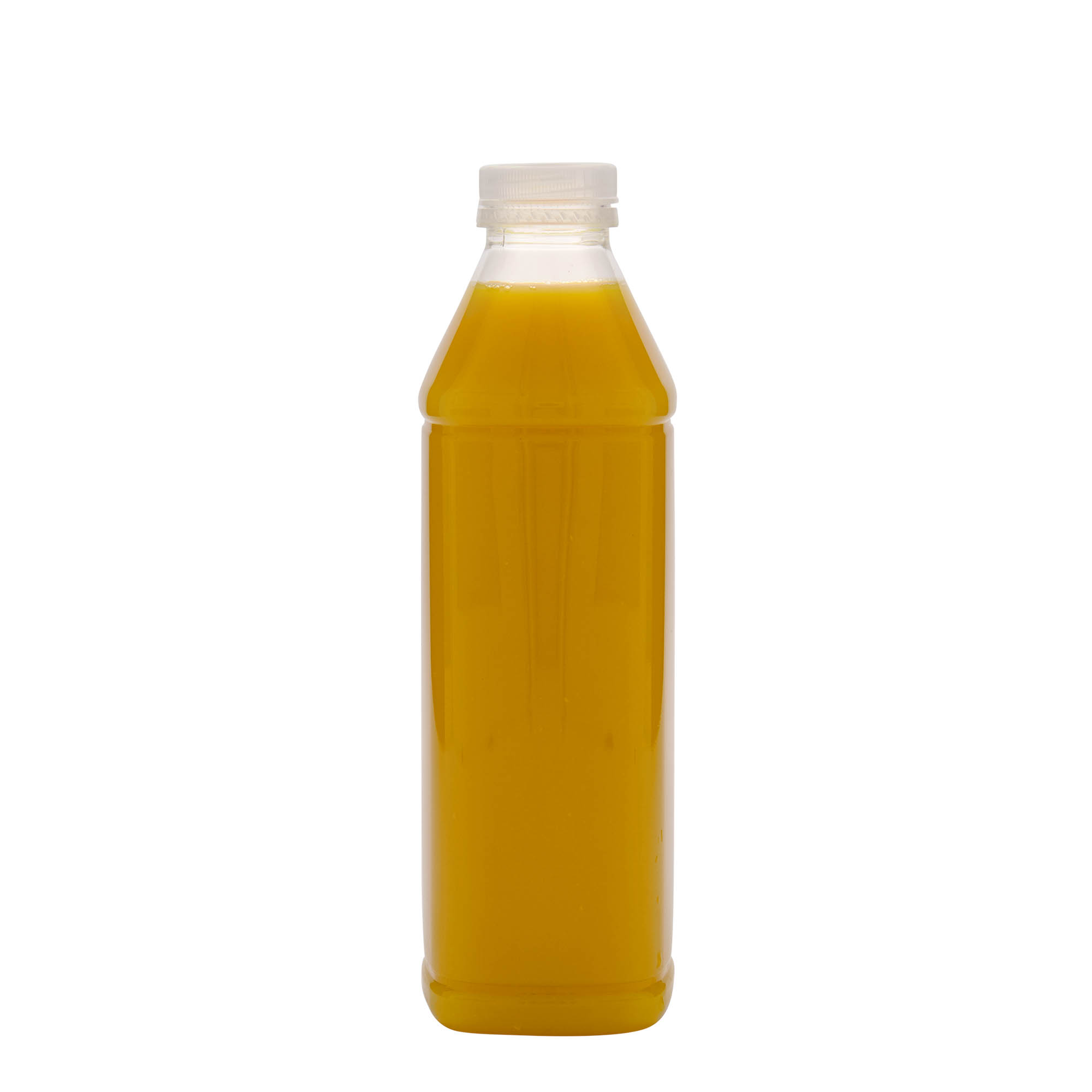 1.000 ml PET-flaske 'Milk and Juice Carré', kvadratisk, plast, åbning: 38 mm
