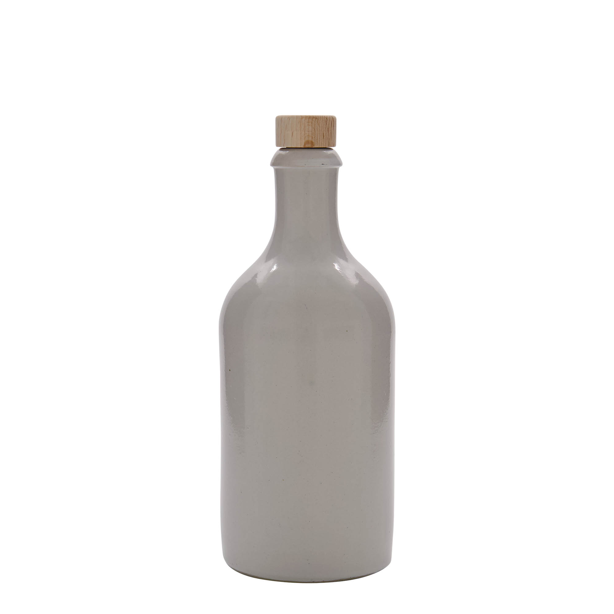 500 ml tonkrukke, stentøj, hvid, åbning: kork 500 ml tonkrukke, stentøj, hvid, åbning: kork