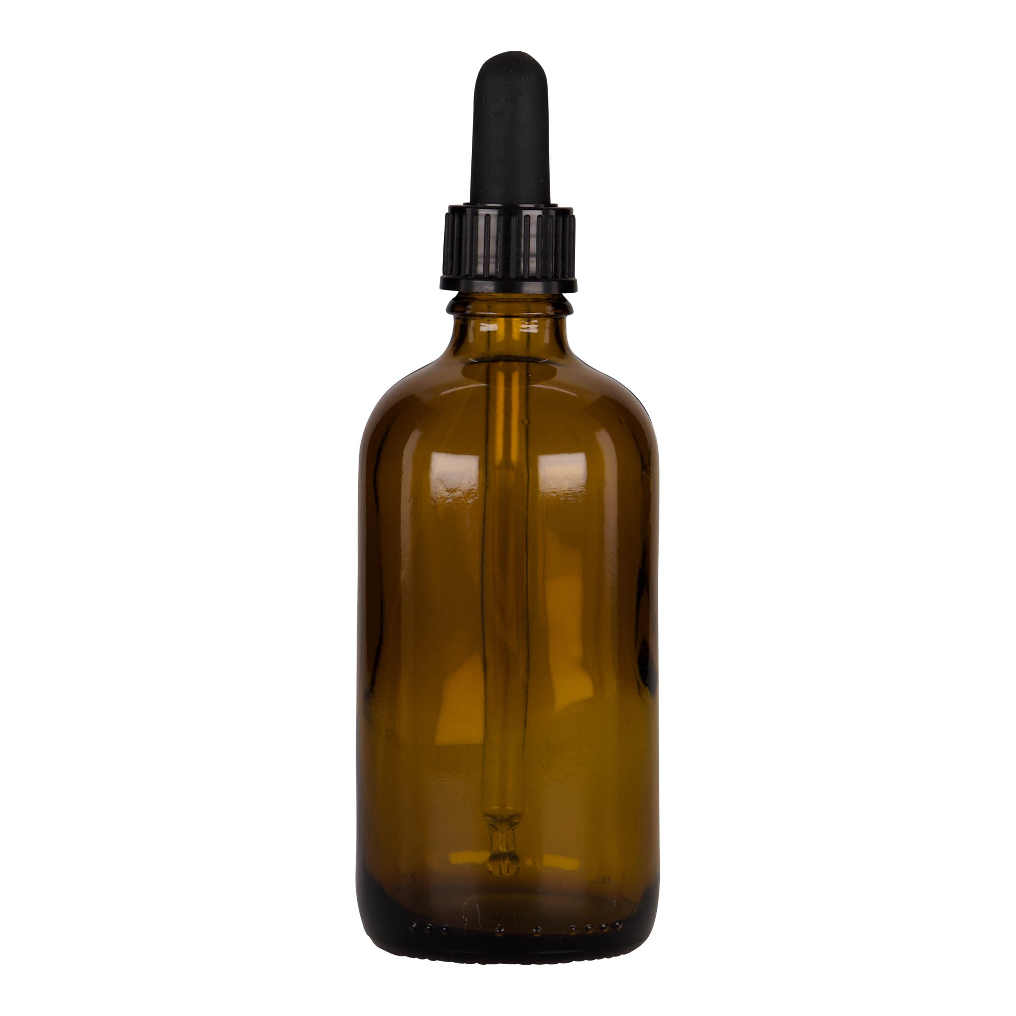 100 ml pipetteflaske medicin, glas, brun-sort, åbning: DIN 18