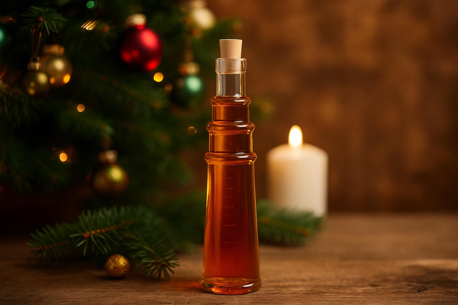 200 ml glasflaske 'Leuchtturm', åbning: kork