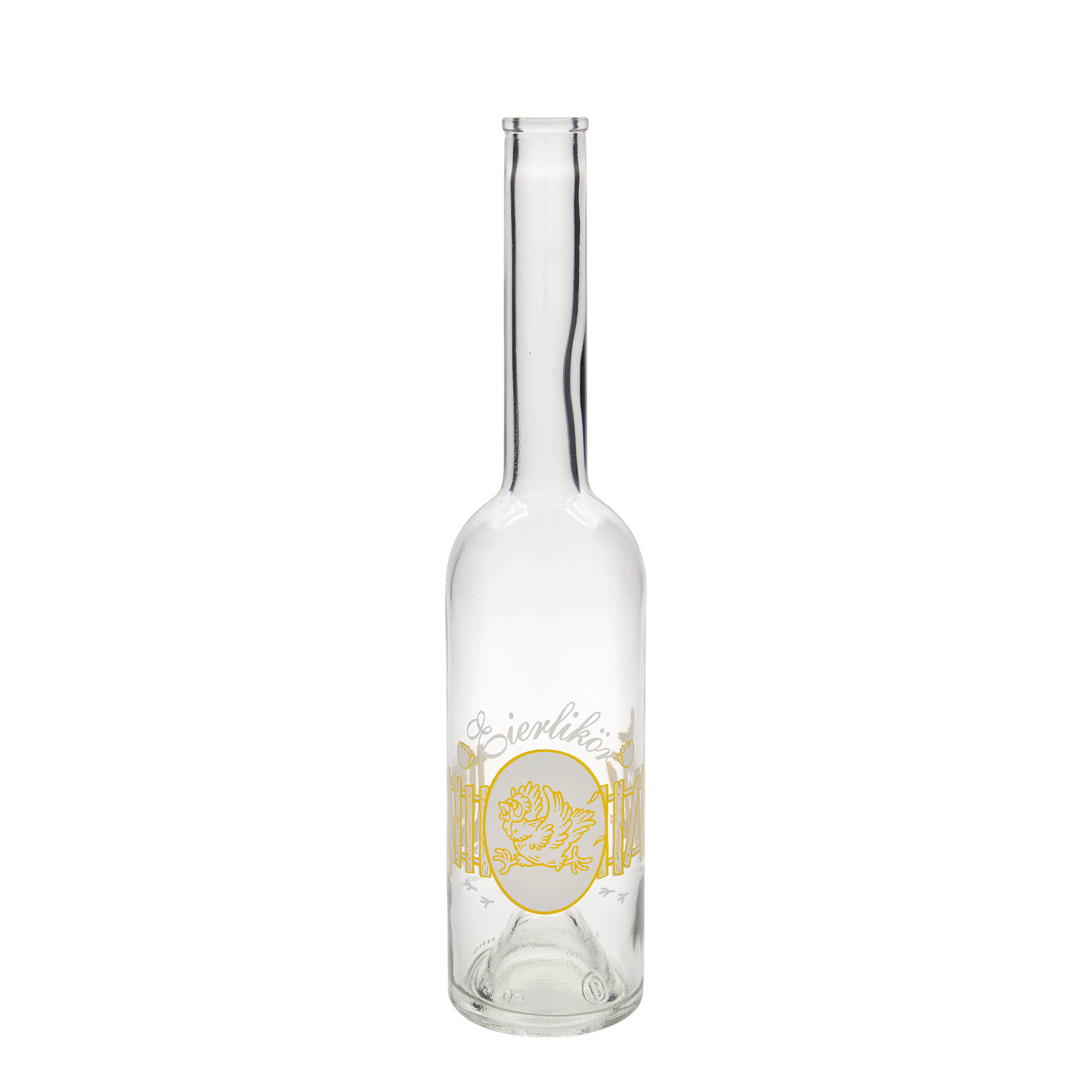 500 ml glasflaske 'Opera', motiv: æggelikør, munding: kork 500 ml glasflaske 'Opera', motiv: æggelikør, munding: kork