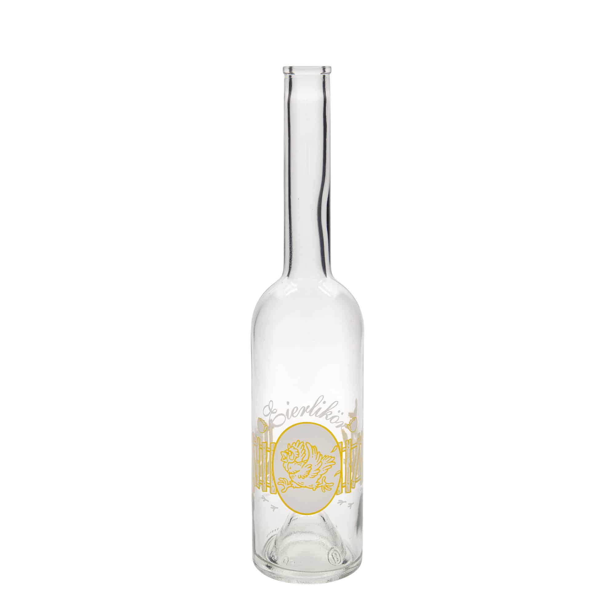 500 ml glasflaske 'Opera', motiv: æggelikør, munding: kork