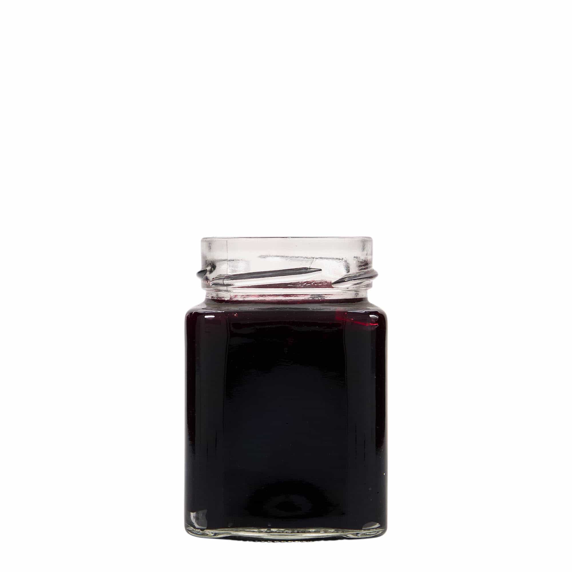 212 ml firkantet glas 'Funny', åbning: Deep-Twist-Off (DTO 58)