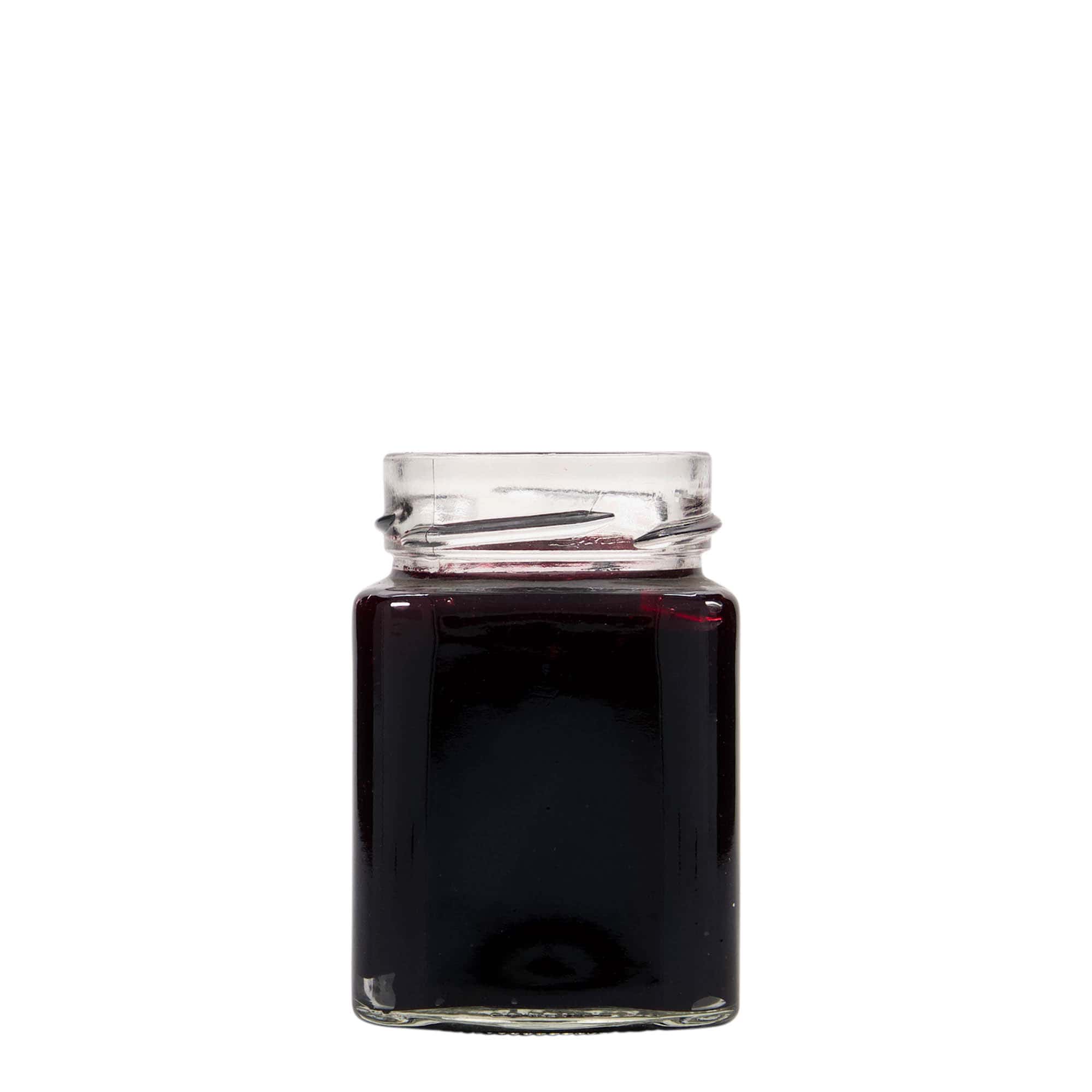 212 ml firkantet glas 'Funny', åbning: Deep-Twist-Off (DTO 58)