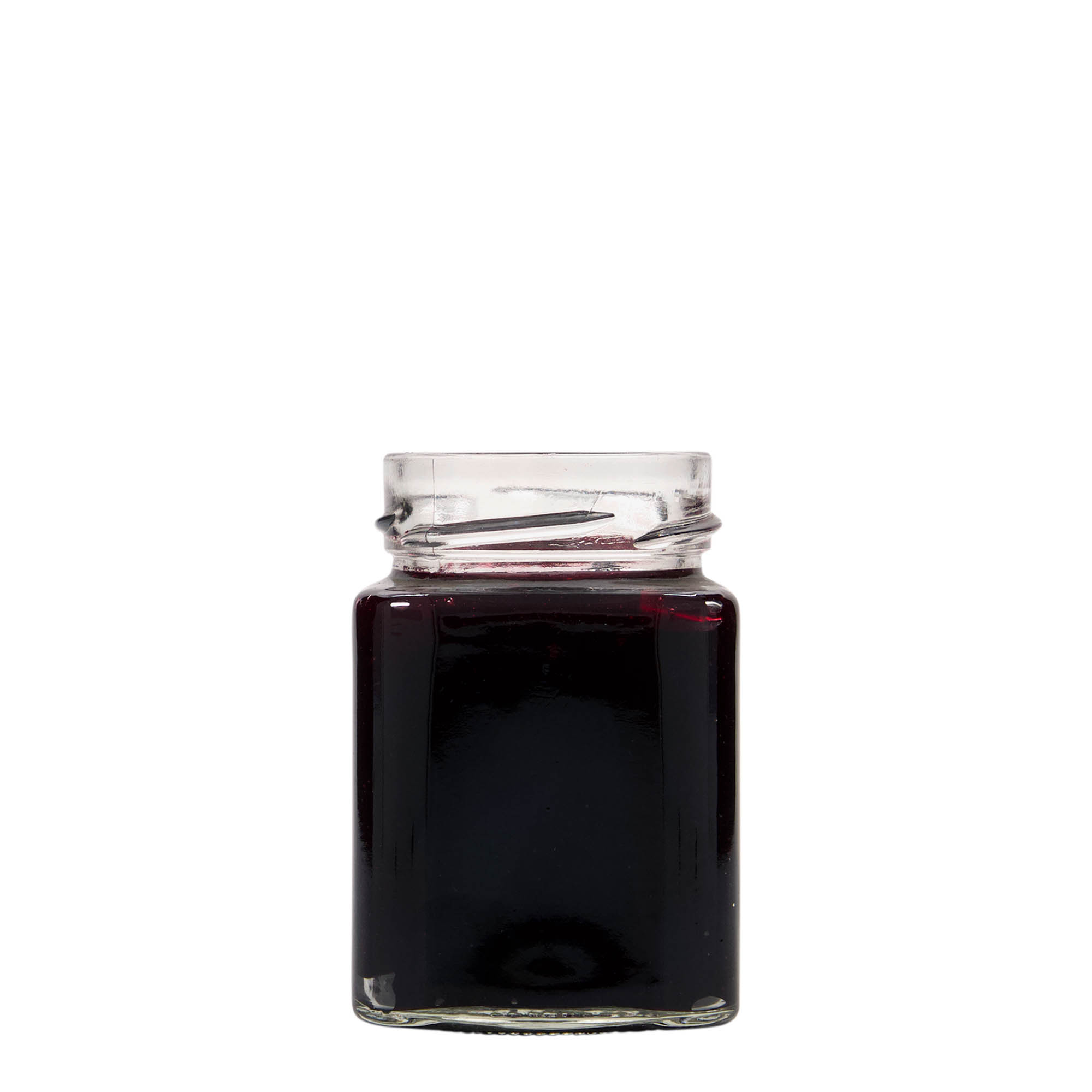 212 ml firkantet glas 'Funny', åbning: Deep-Twist-Off (DTO 58)