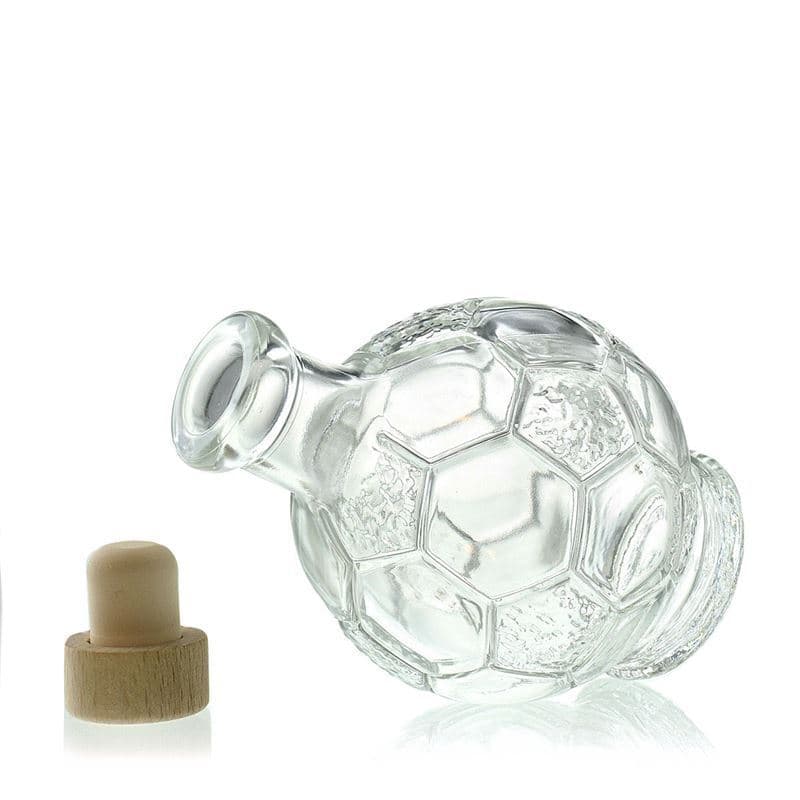 200 ml glasflaske 'Fodbold', åbning: Kork