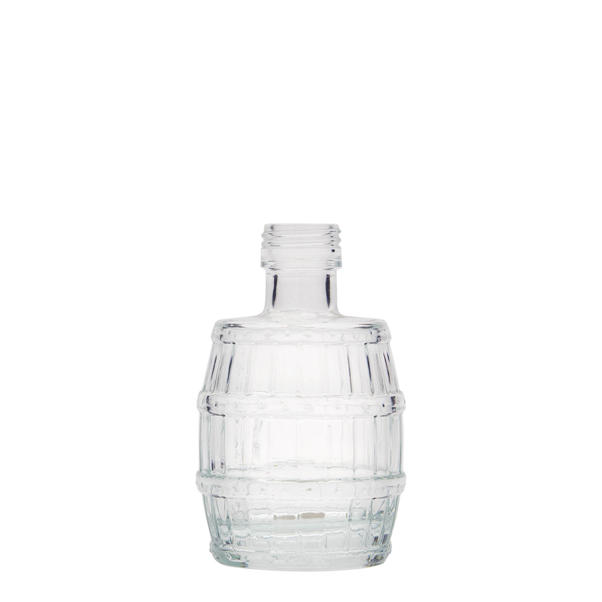 100 ml glasflaske 'tønde', åbning: PP 24