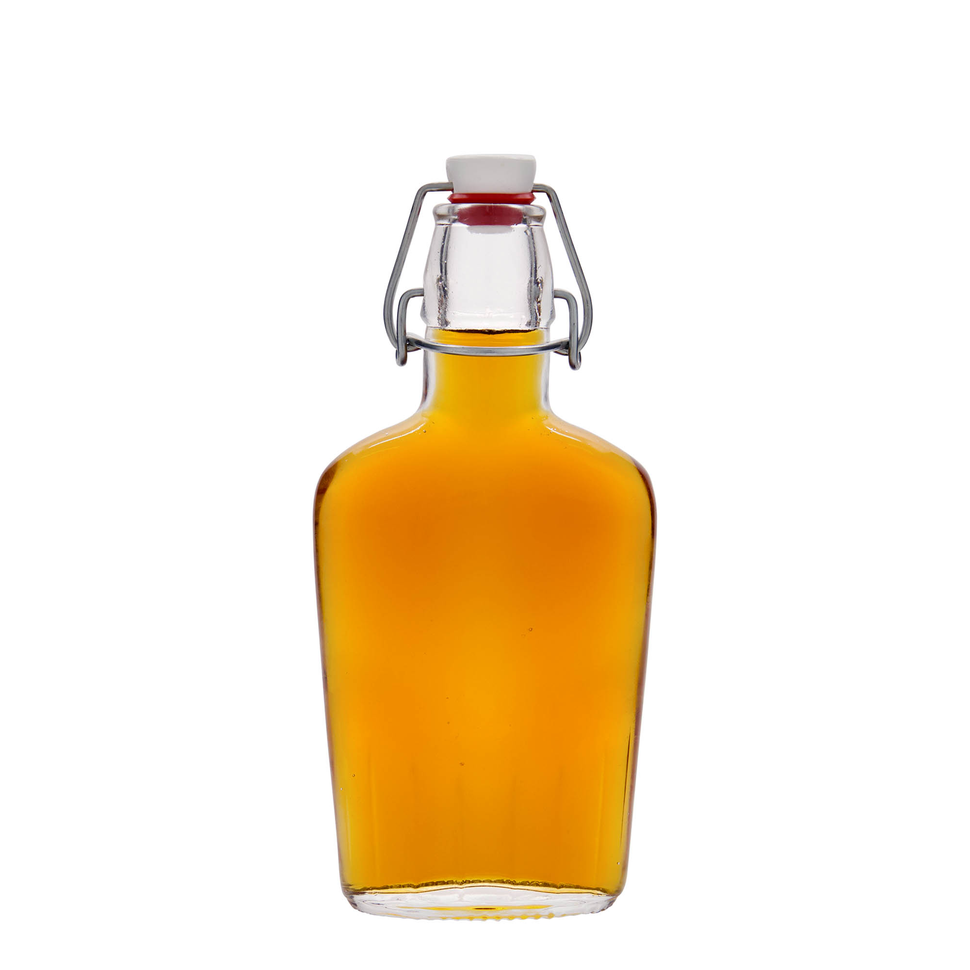 250 ml glasflaske 'Fiaschetta', oval, åbning: hængelås-lukning 250 ml glasflaske 'Fiaschetta', oval, åbning: hængelås-lukning