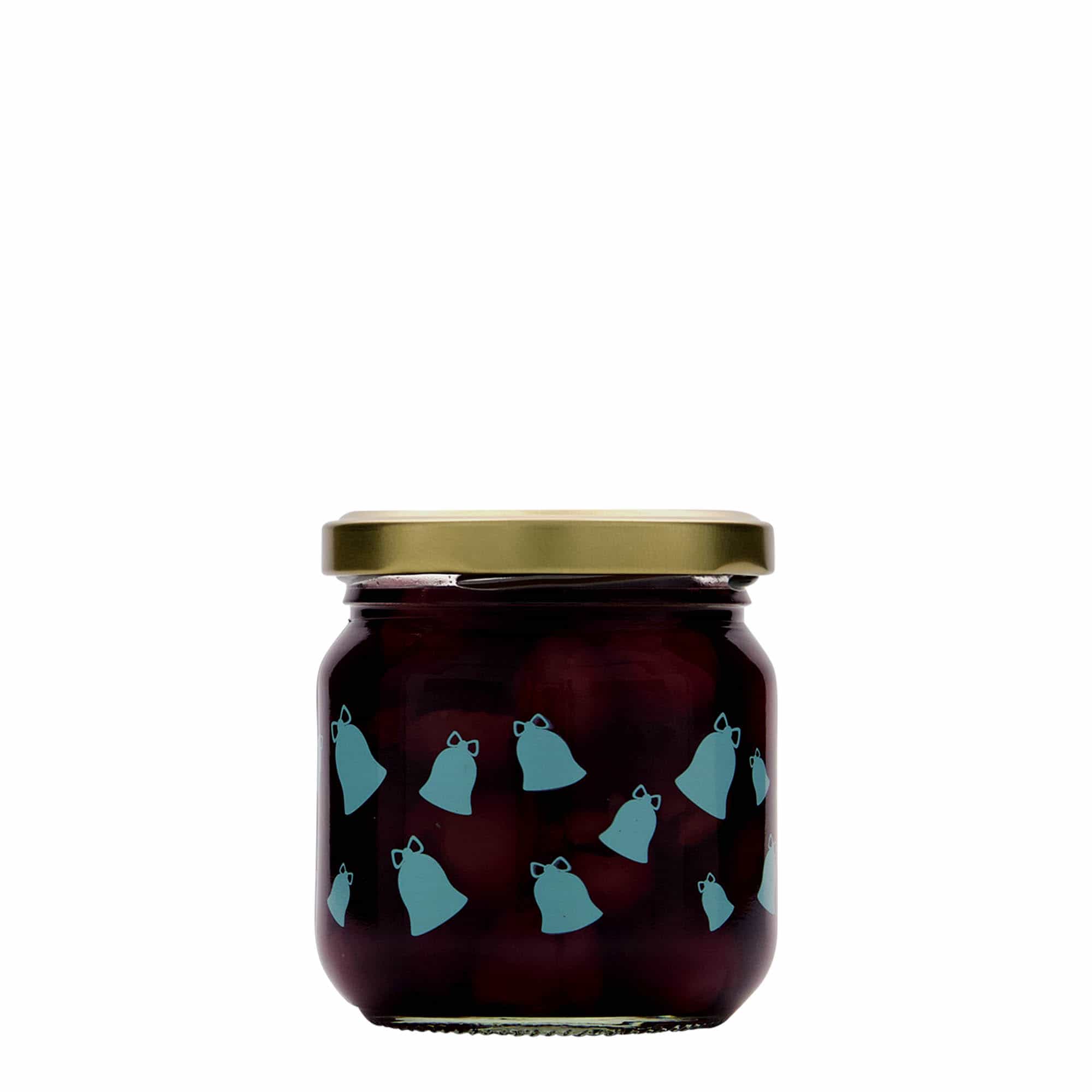 212 ml rundt glas, motiv: Kling, klokke, åbning: Twist-Off (TO 66)