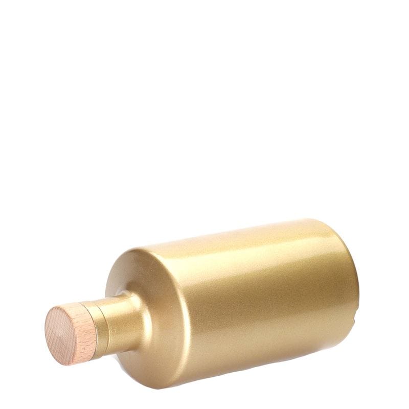 500 ml glasflaske 'Caroline', guld, åbning: kork 500 ml glasflaske 'Caroline', guld, åbning: kork