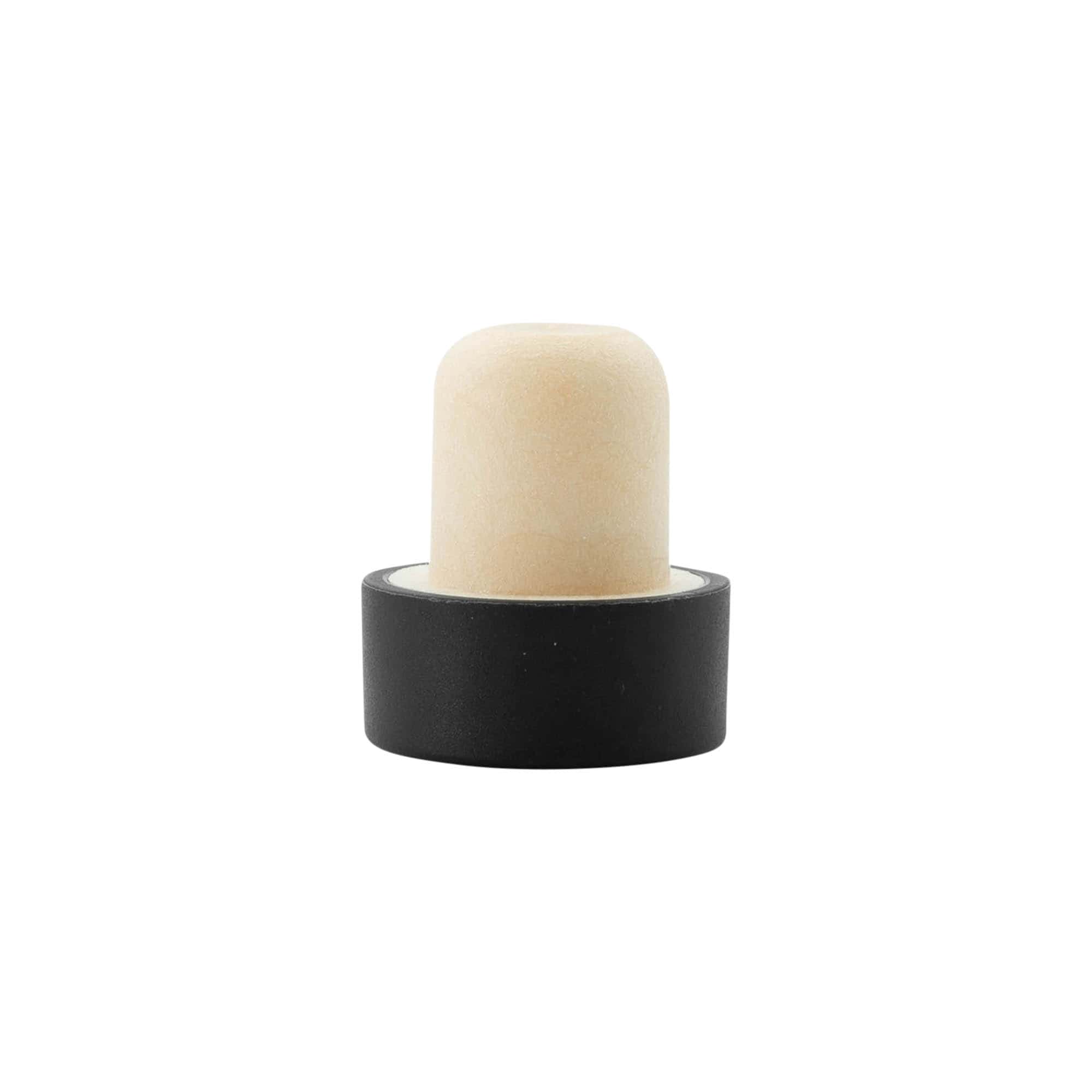 Håndtagprop 19 mm, plast, sort, til munding: prop Håndtagprop 19 mm, plast, sort, til munding: prop