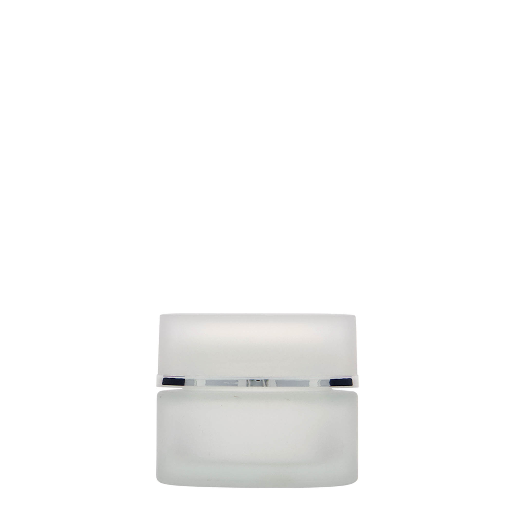 30 ml krukke 'Platin Edition', glas, frostet, åbning: skruelåg
