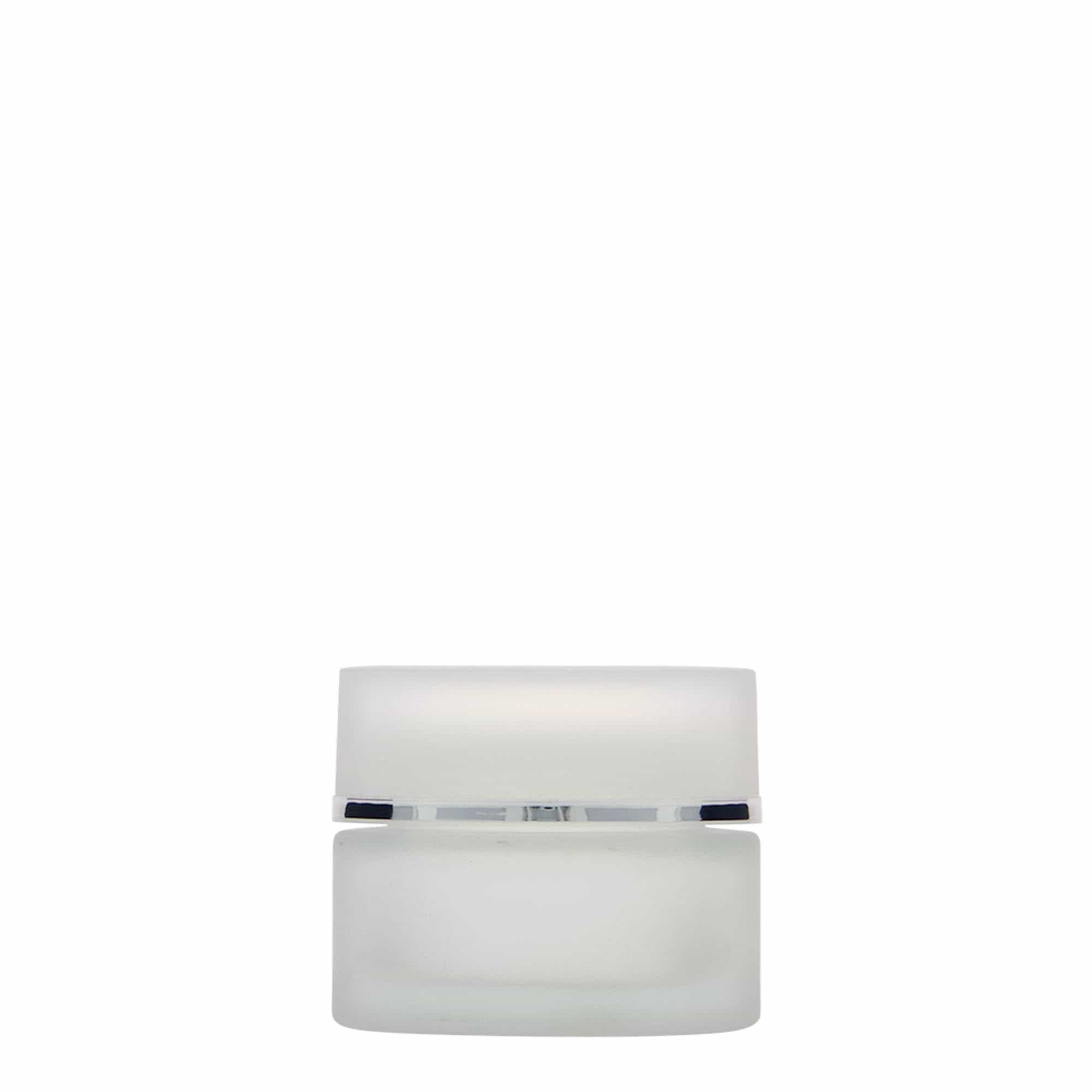 30 ml krukke 'Platin Edition', glas, frostet, åbning: skruelåg