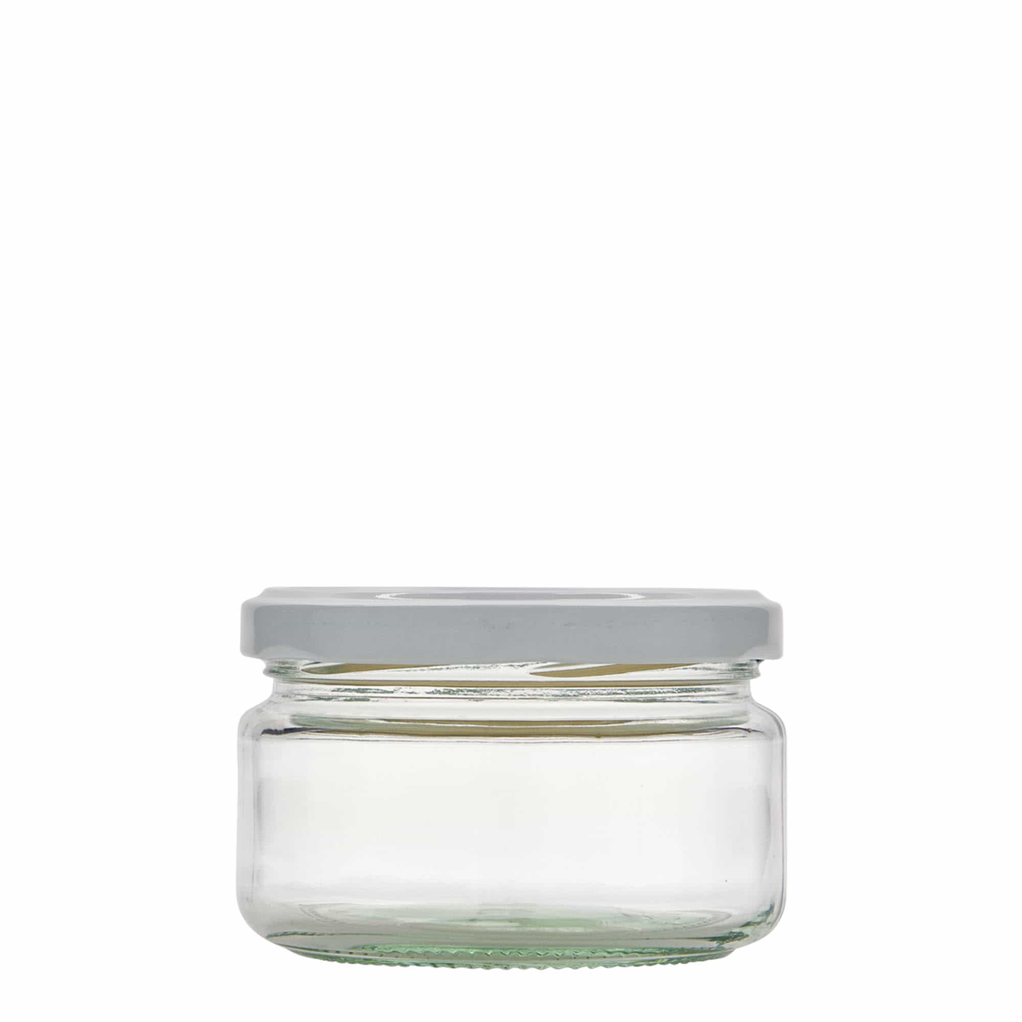 230 ml flad rundt glas, åbning: Twist-off (TO 82)