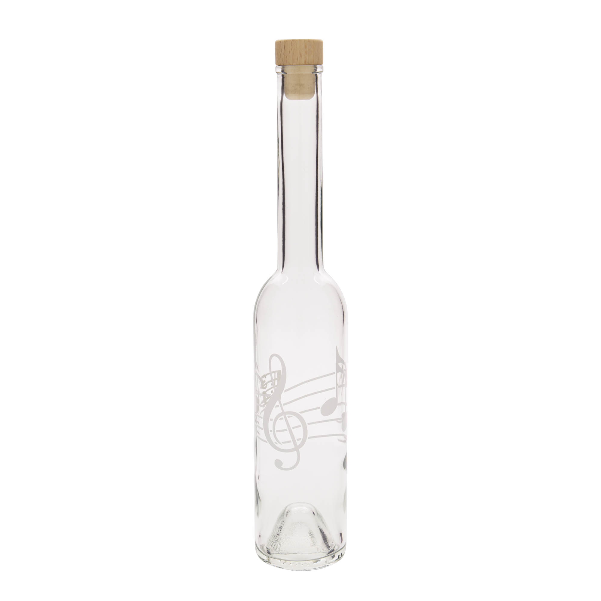 350 ml glasflaske 'Opera', motiv: noder, munding: kork