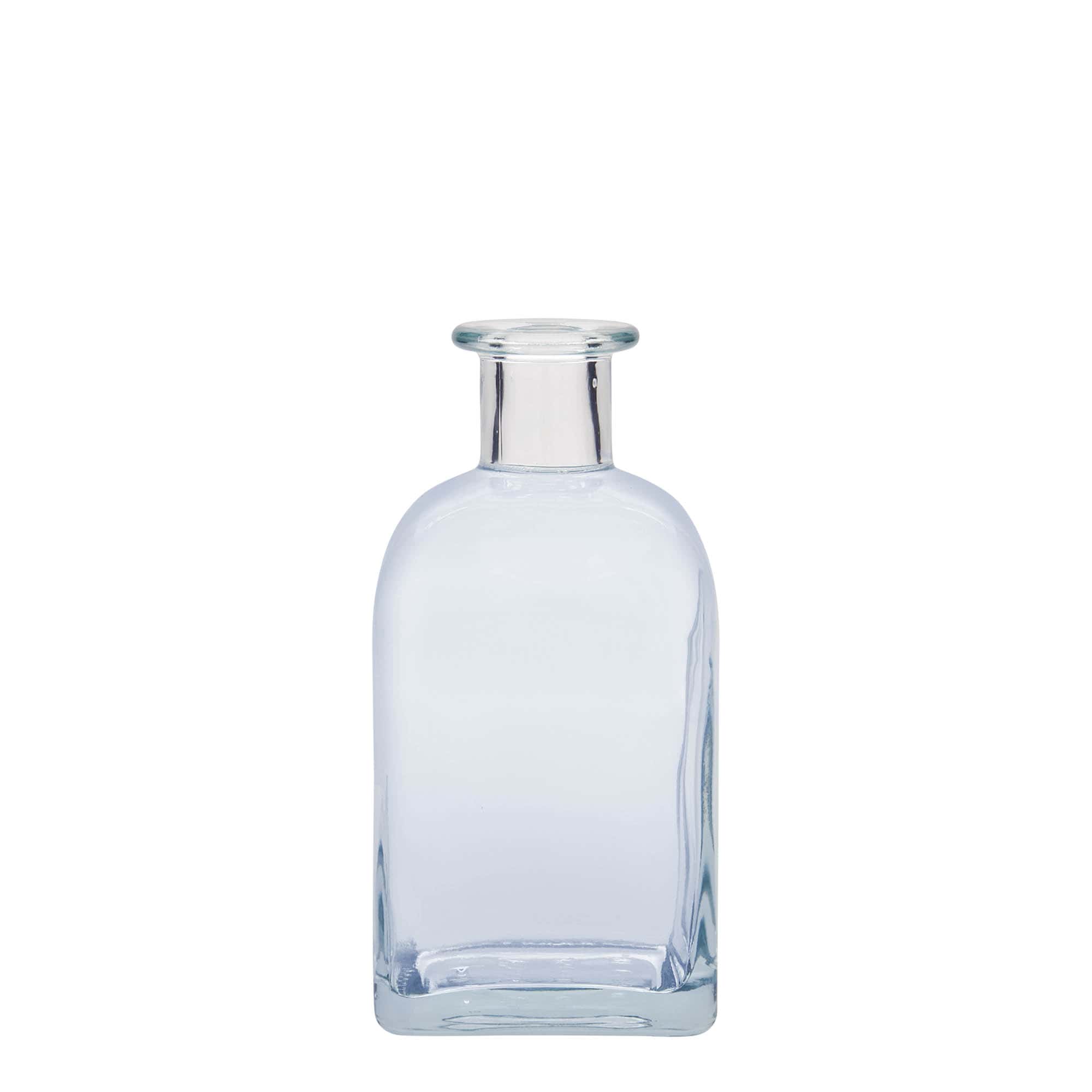 350 ml glasflaske apoteker 'Carré', kvadratisk, åbning: Kork
