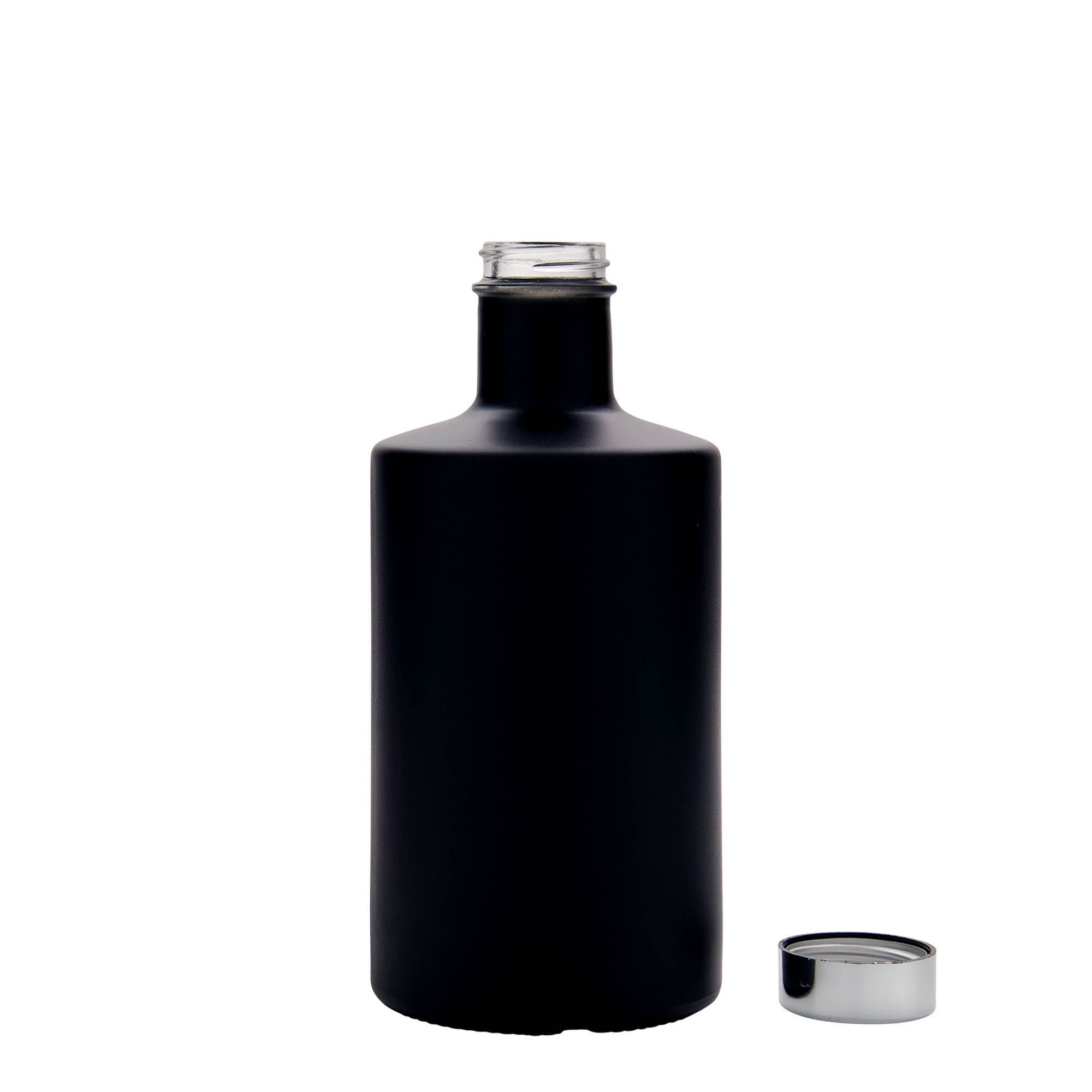 500 ml glasflaske 'Caroline', sort, åbning: GPI 33