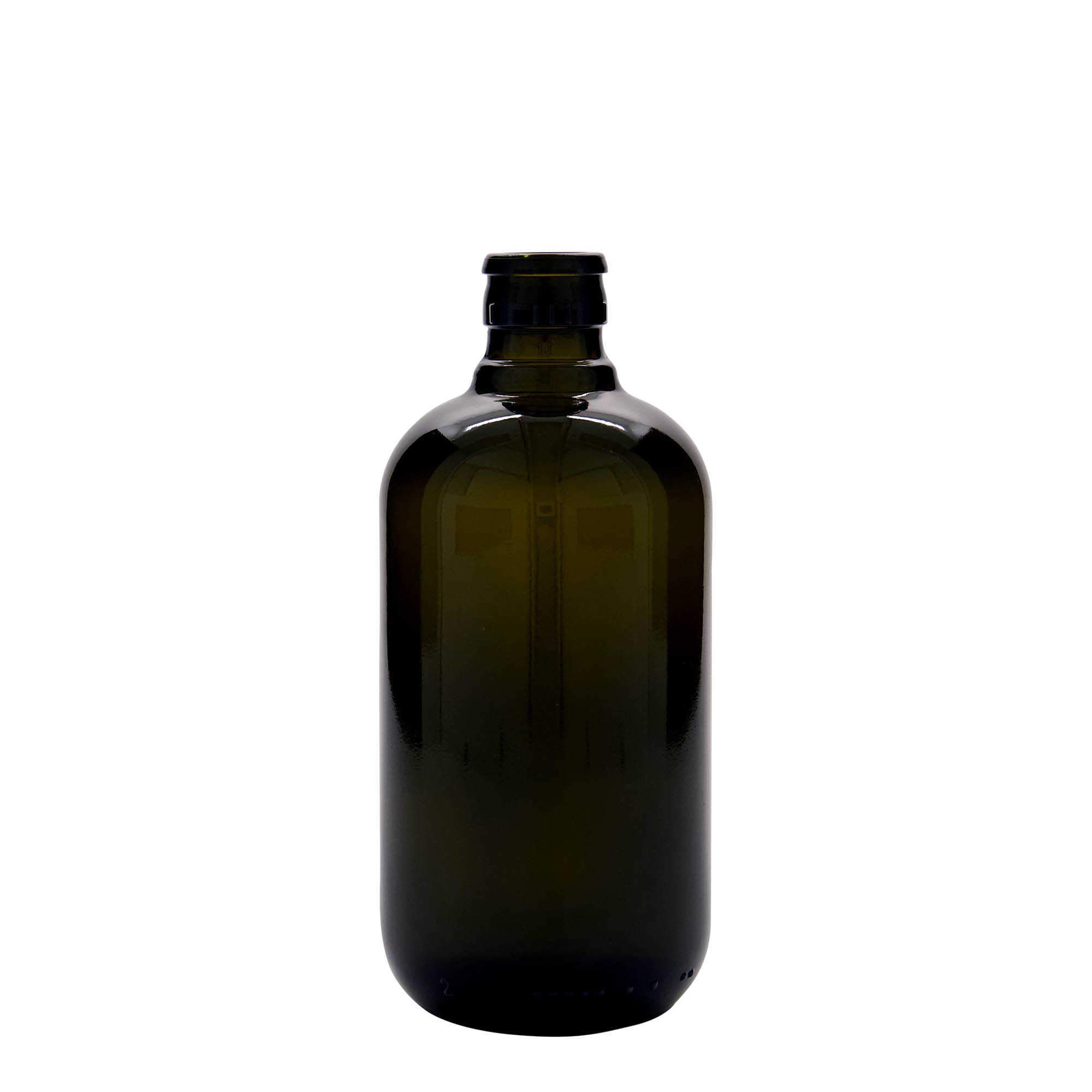 500 ml eddike-/olieflaske 'Biolio', glas antikgrøn, munding: DOP