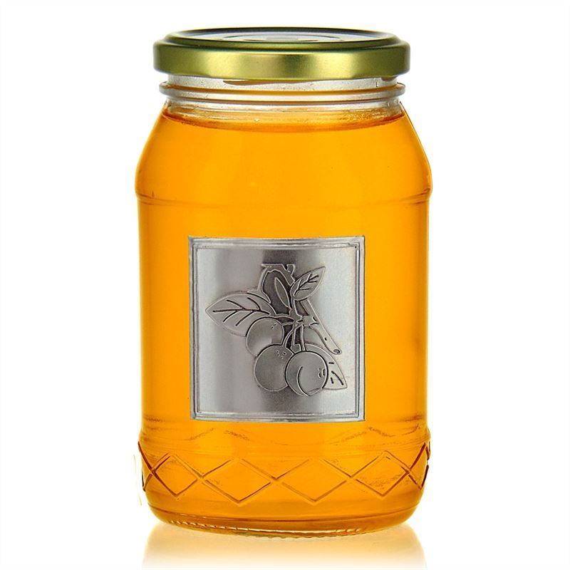 Tin-etiket 'Mirabelle', firkantet, metal, sølv Tin-etiket 'Mirabelle', firkantet, metal, sølv